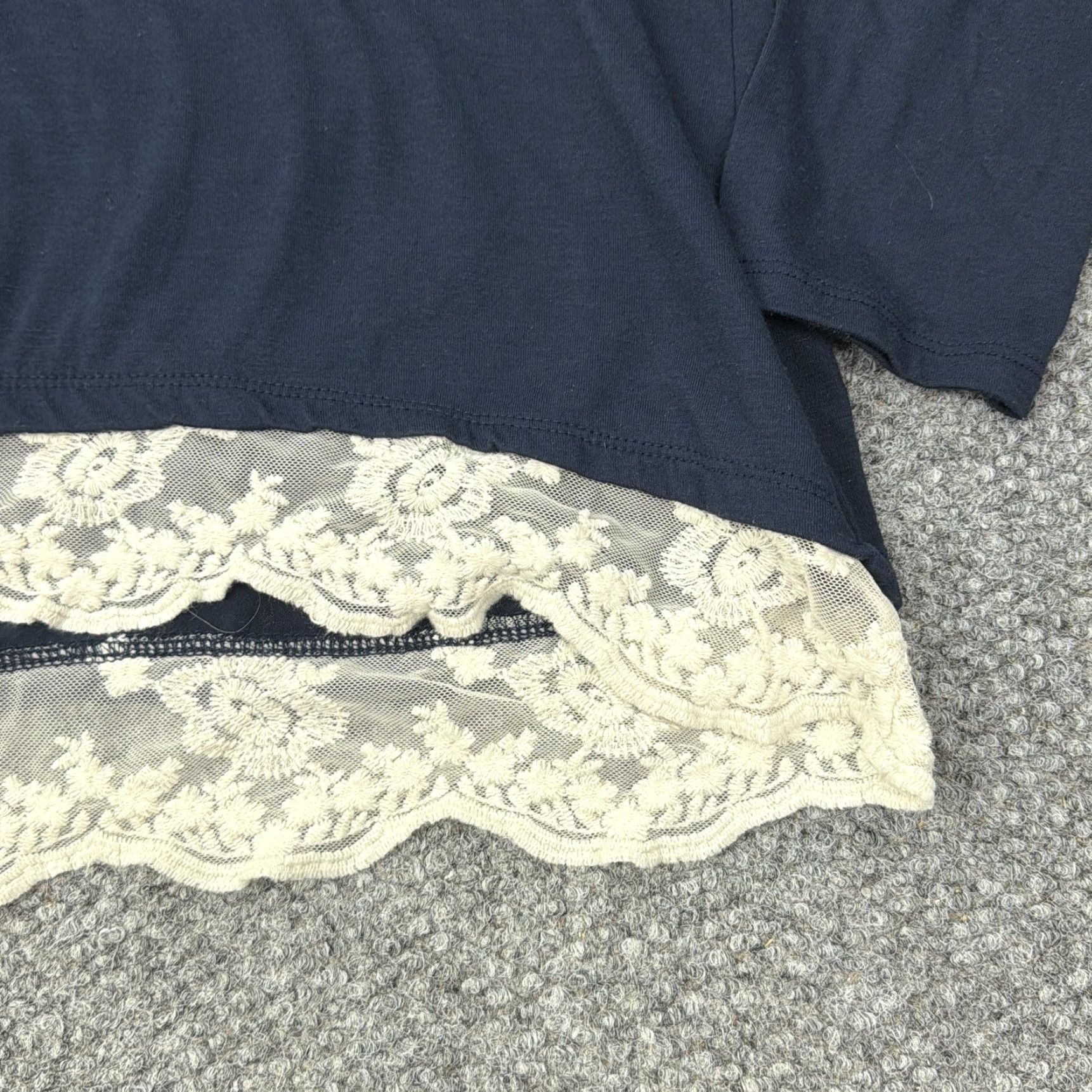 Vintage **Justify T-Shirt Womens Juniors XL Navy Blue V-Neck Casual Top** User: Justify T-Shirt Womens Juniors XL Navy Blue V-Neck Casual Top Size XL / US 12-14 / IT 48-50 - 3 Thumbnail