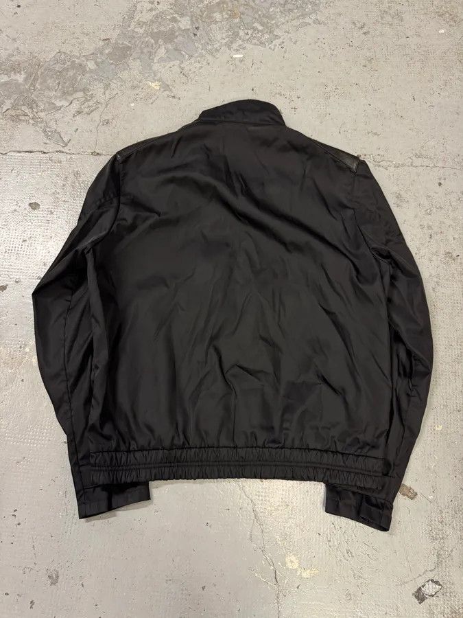 Designer × Prada × Vintage AW2009 Prada Black Leather & Nylon Hybrid Jacket Size US L / EU 52-54 / 3 - 2 Thumbnail