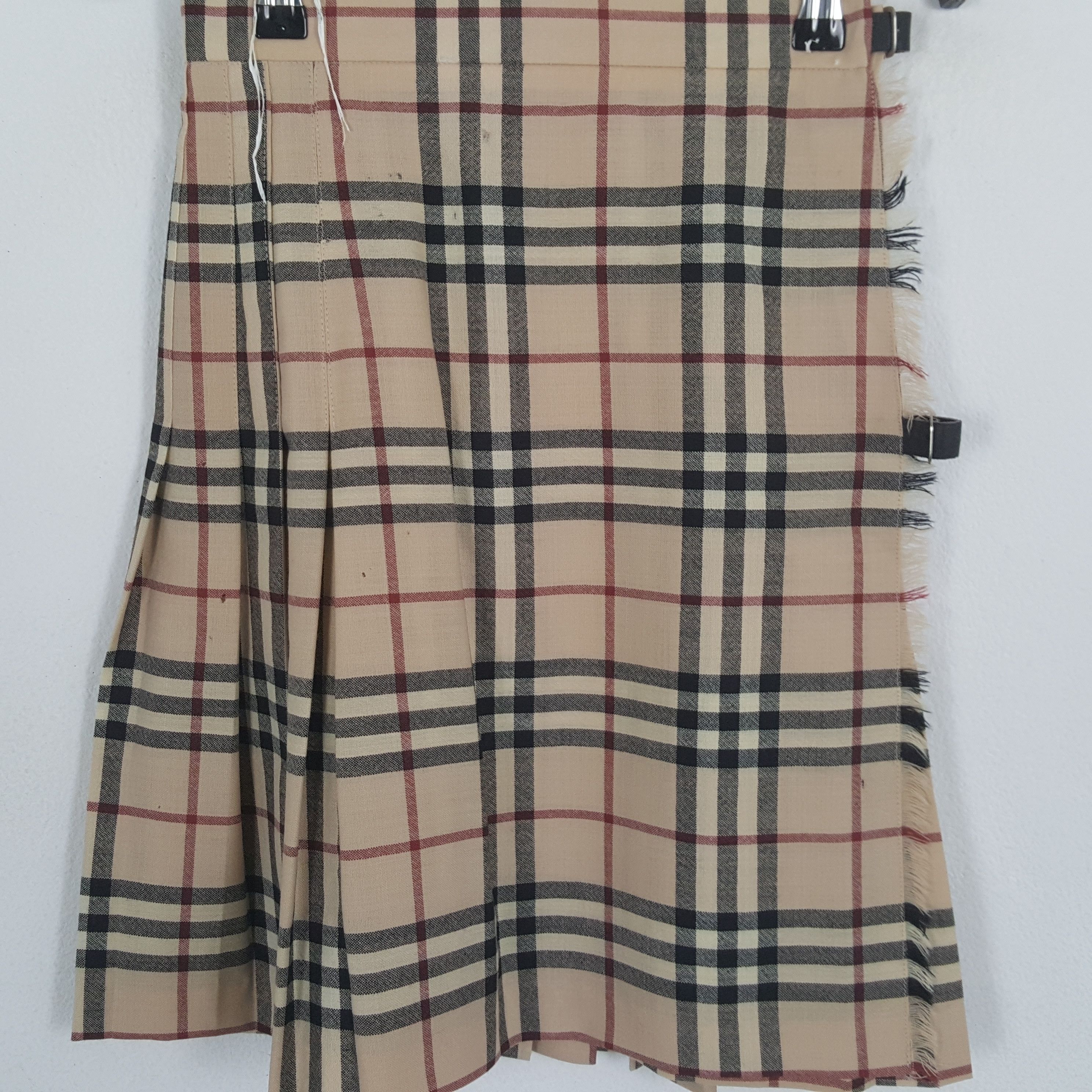 Burberry × Vintage BURBERRY LONDON Luxury Brand Nova Check Design Skirt Size 22" - 4 Thumbnail