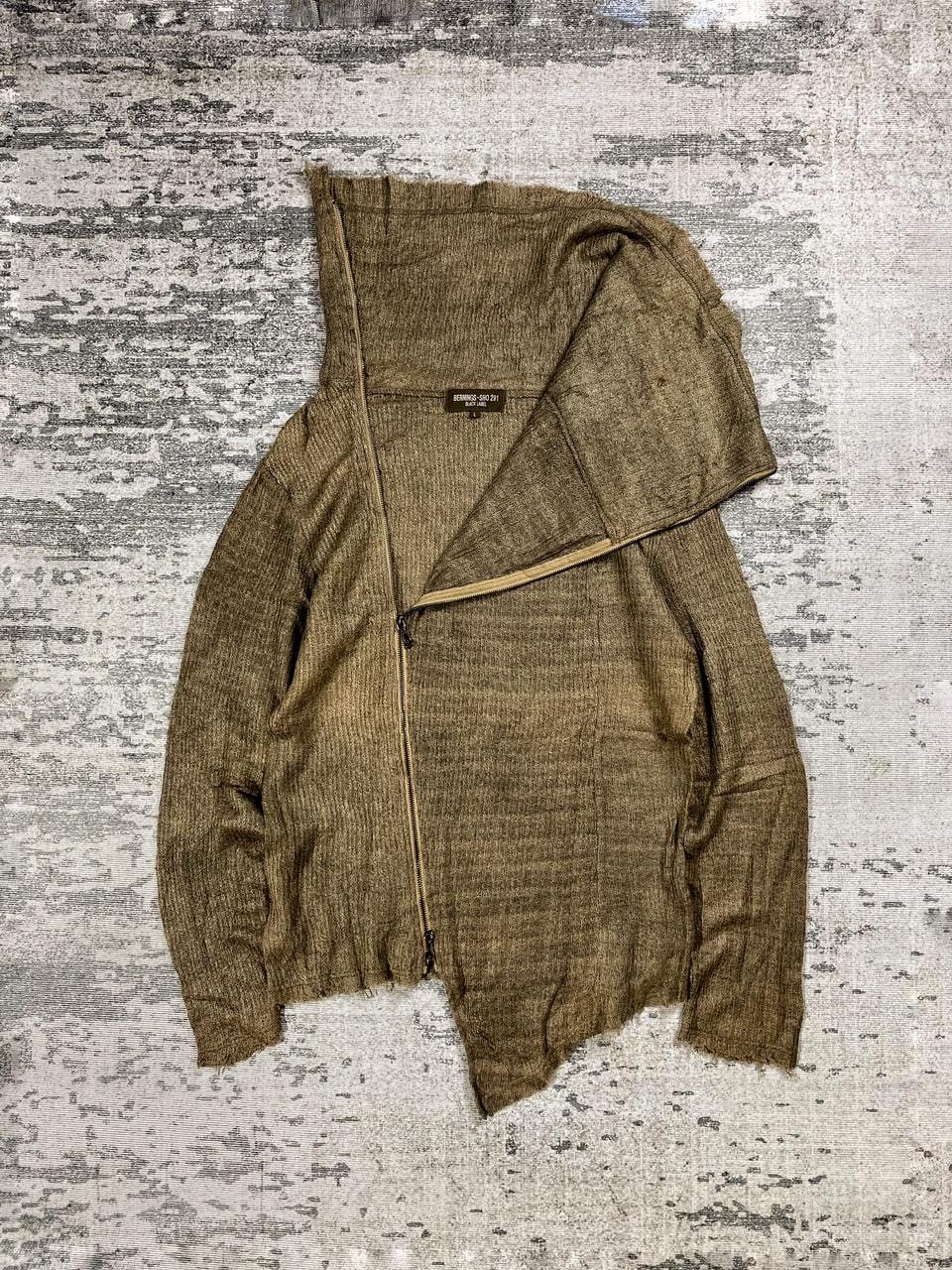 Japanese Brand 2000s BerningSho Asymmetric Docking Mohair Zip y2k Lgb Ifsix Size US L / EU 52-54 / 3 - 2 Thumbnail