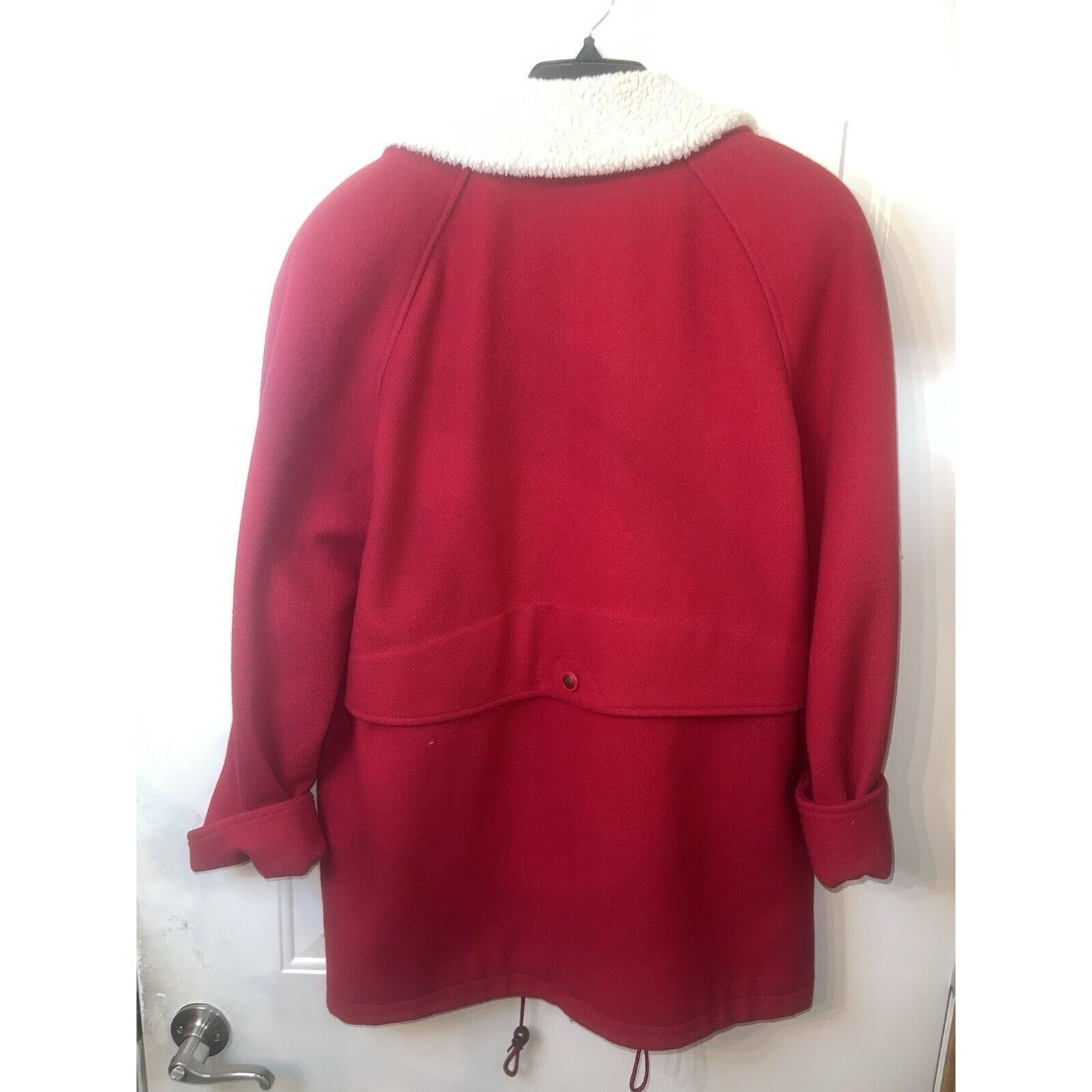 Robert Talbott Talbots Parka Coat Women’s Size 8 Red Wool Jacket Collar Size M / US 6-8 / IT 42-44 - 6 Thumbnail