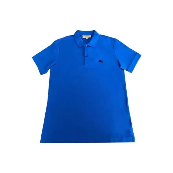 Burberry Burberry Blue Logo Embroidered Short Sleeve Polo Size US M / EU 48-50 / 2 - 1 Thumbnail