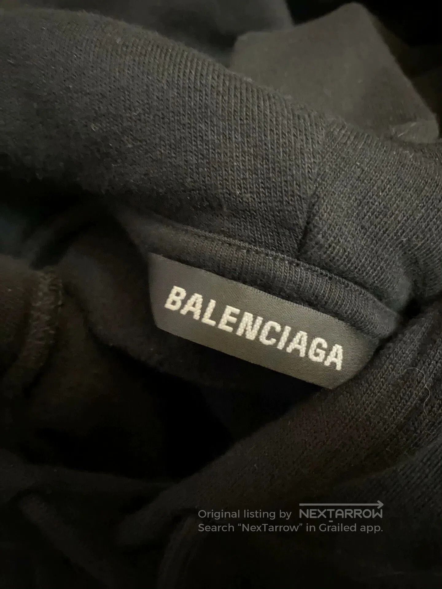 Balenciaga balenciaga embroidered football sweatshirt in black. Size US XS / EU 42 / 0 - 4 Thumbnail