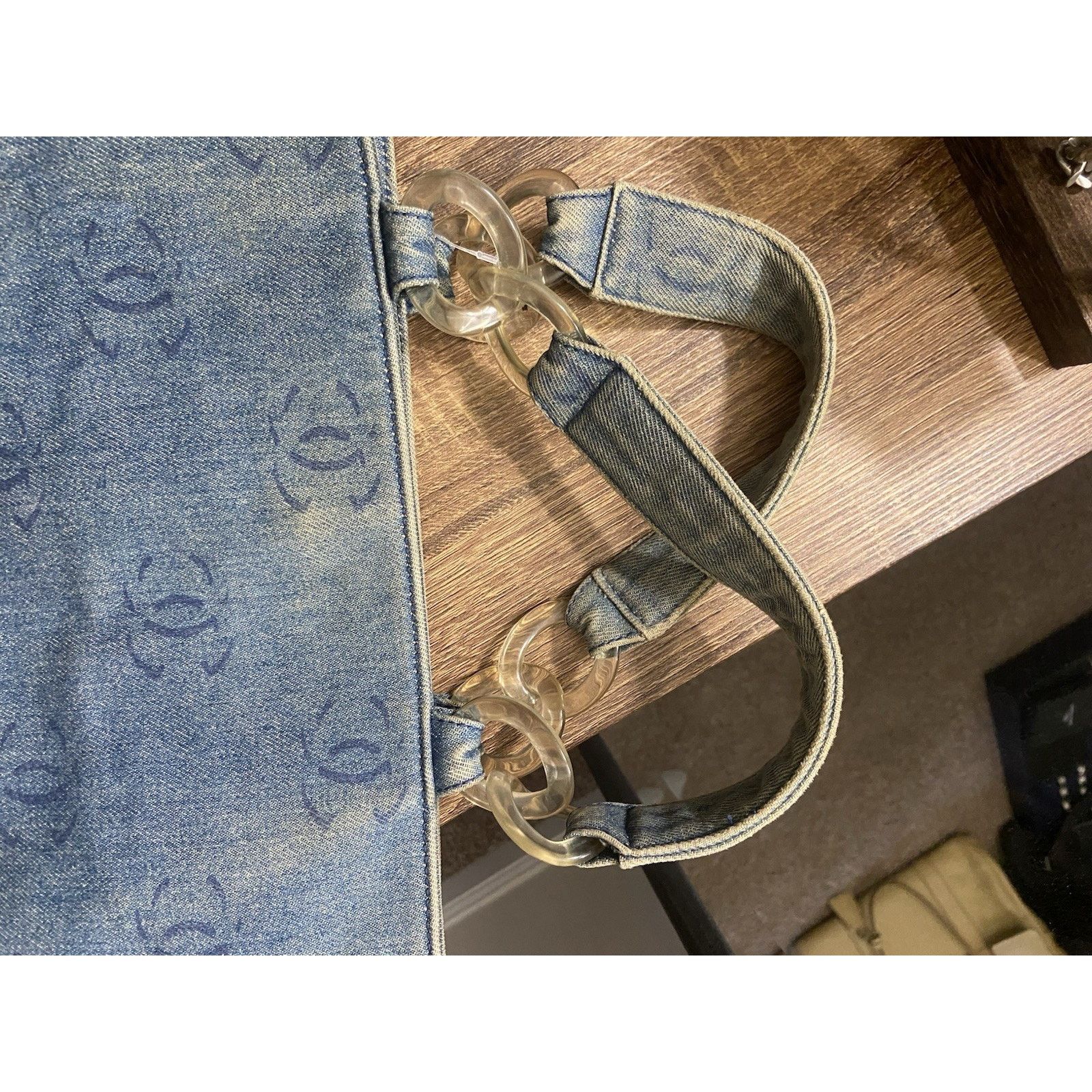 Chanel Chanel ‘02 cruise line large denim blue hand tote bag Size ONE SIZE - 12 Thumbnail