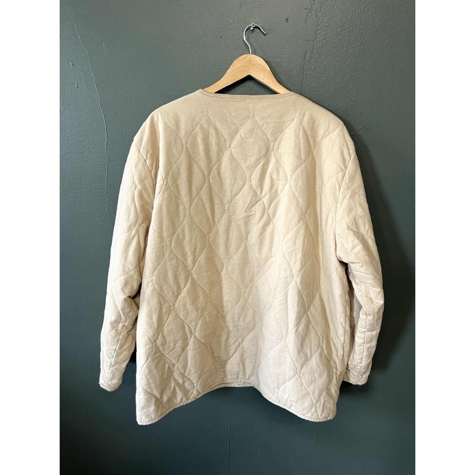Topshop Topshop Cardigan Sweater Beige Quilted Womens Size 8-10 Jacket, Cardigan, Quilted, Beige, 8-10, Womens Tops Size M / US 6-8 / IT 42-44 - 2 Thumbnail