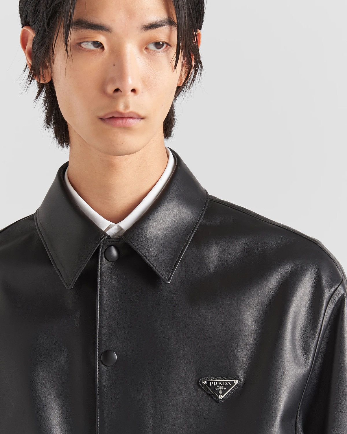 Prada Prada Nappa Leather Shirt Size US M / EU 48-50 / 2 - 3 Thumbnail