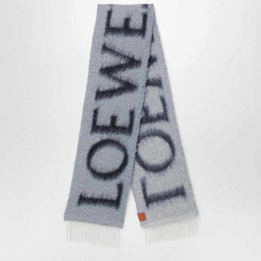 Loewe o1d2blof0824 Size: OS / Scarf With Logo in Grey Size ONE SIZE - 1 Thumbnail
