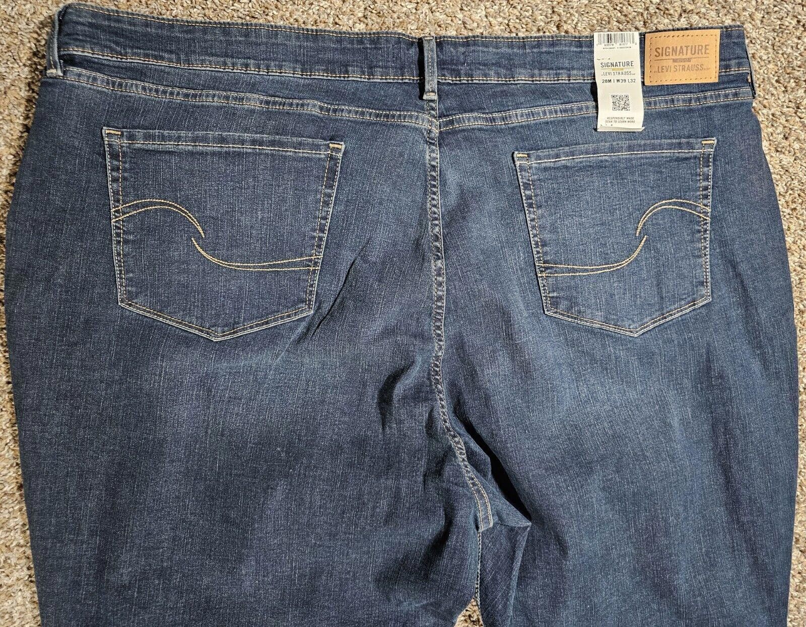 Designer levi strauss signature Gold 28M midrise straight jeans NWT Size 39" - 8 Thumbnail