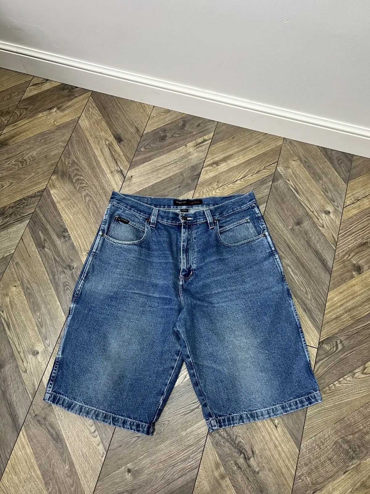 Fubu × Vintage Vintage Fubu Denim Baggy Rap Shorts Size US 38 / EU 54 - 2 Thumbnail