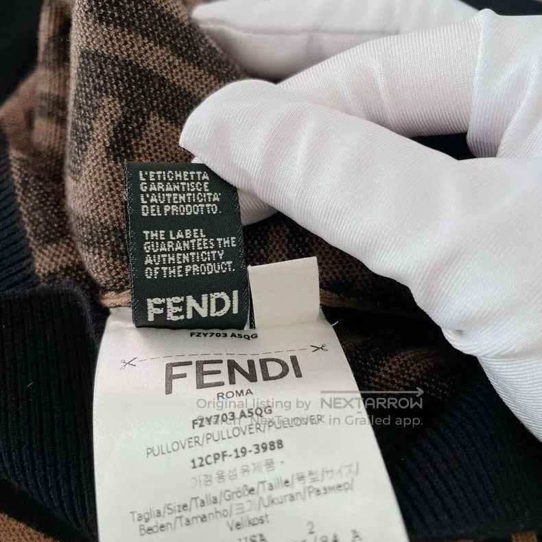 Fendi Fendi Monogrammed Knit Top Size XXS / US 00 / IT 34 - 6 Thumbnail