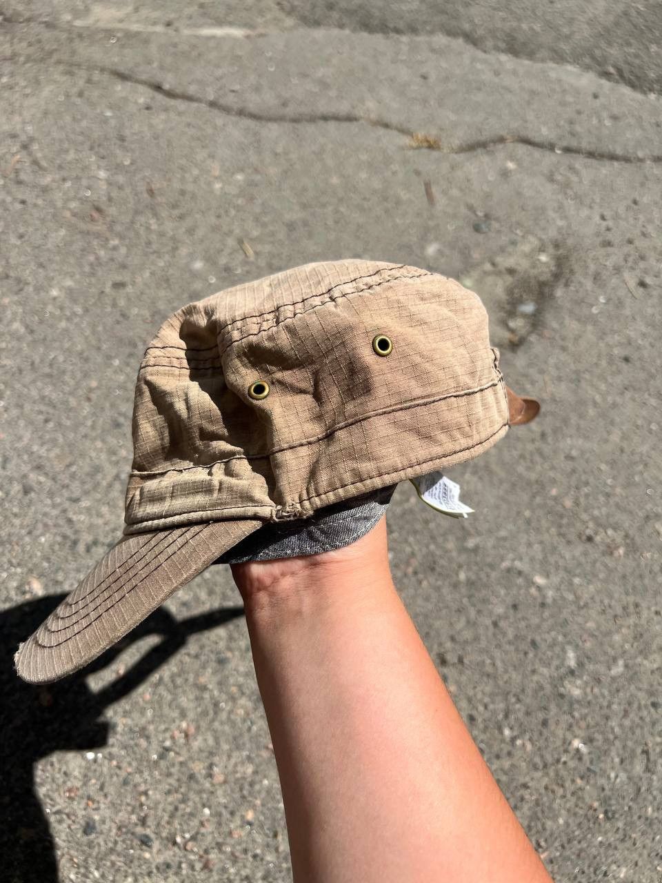 Japanese Brand × Vintage Vintage Y2K Active Military Style Distressed Cap Size ONE SIZE - 4 Thumbnail