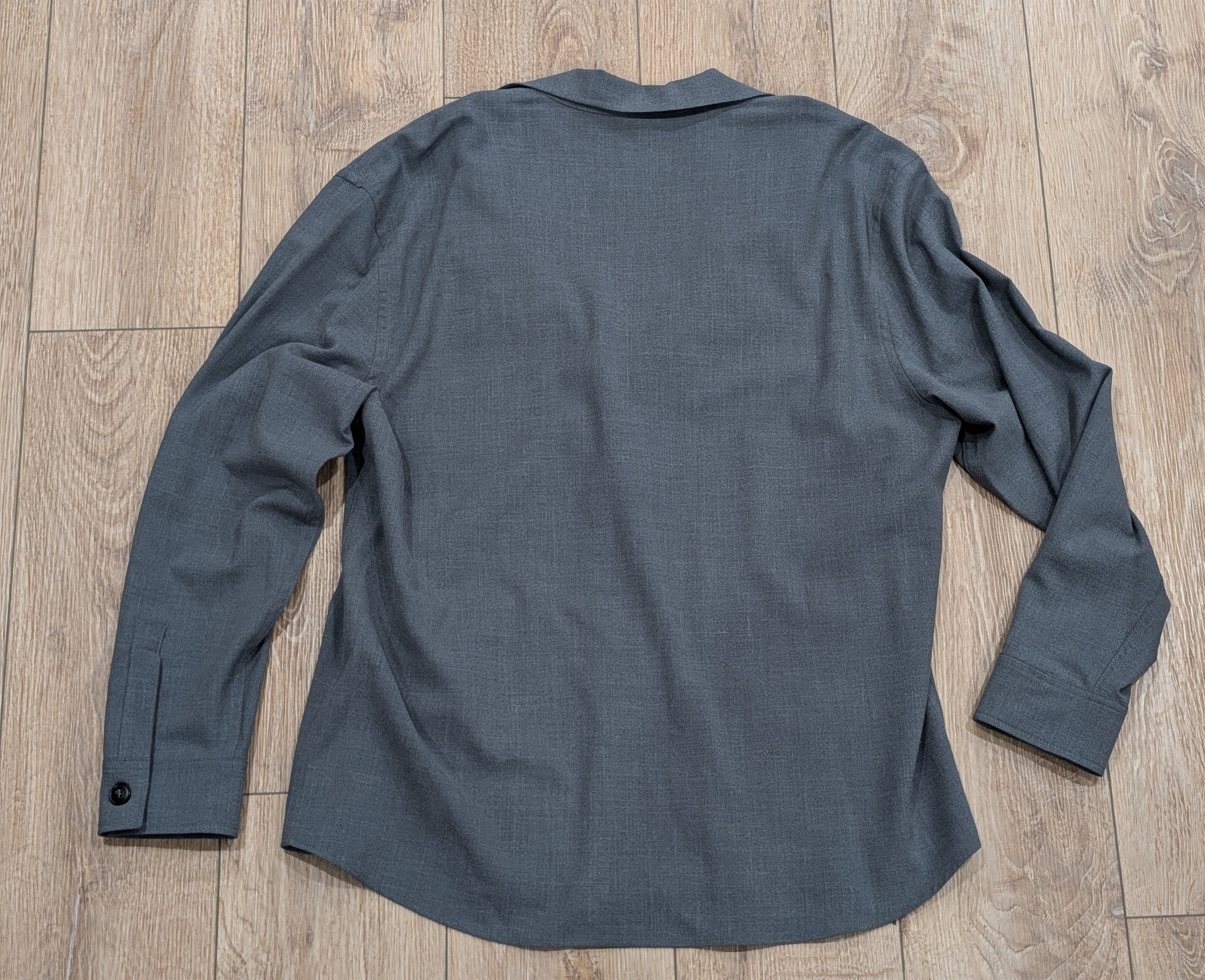 Canali CANALI "Nuvola" Wool/Silk/Linen Blend Shirt Jacket Gray 56 Size US XL / EU 56 / 4 - 4 Thumbnail