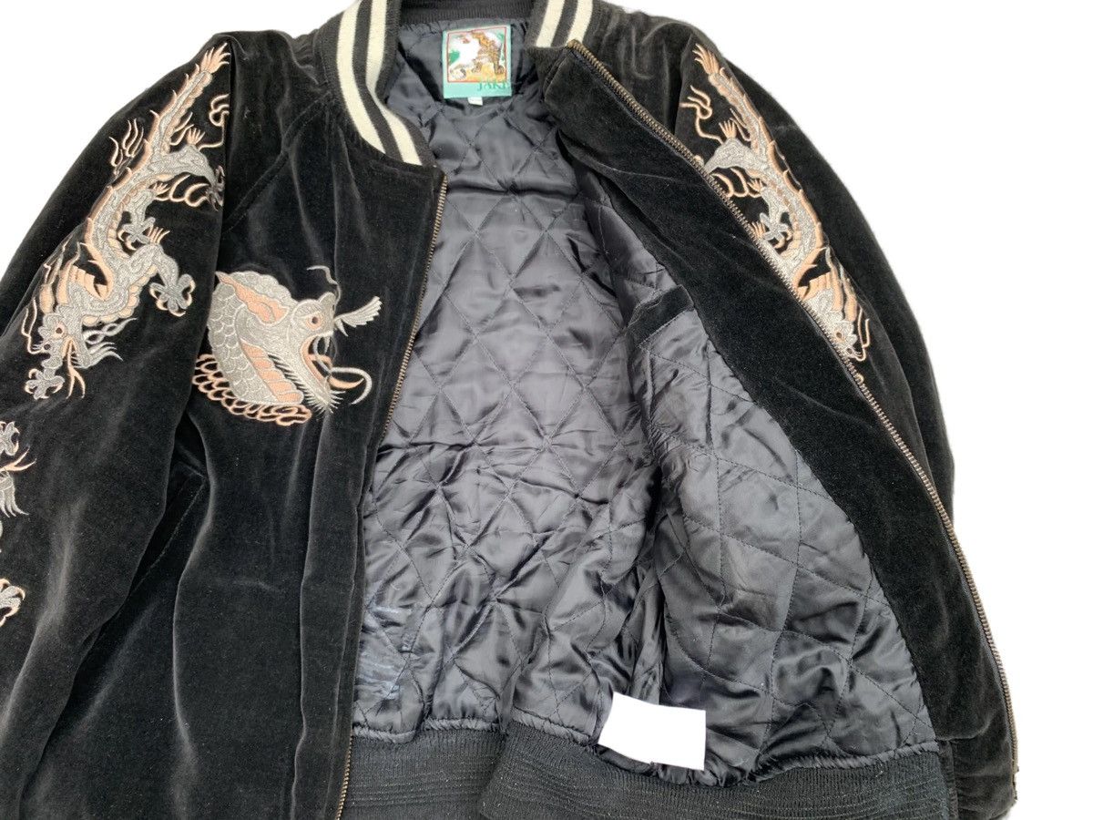 Vintage sukajan jacket art howaito ryu (white dragon) tag by JAKE Size US L / EU 52-54 / 3 - 4 Thumbnail
