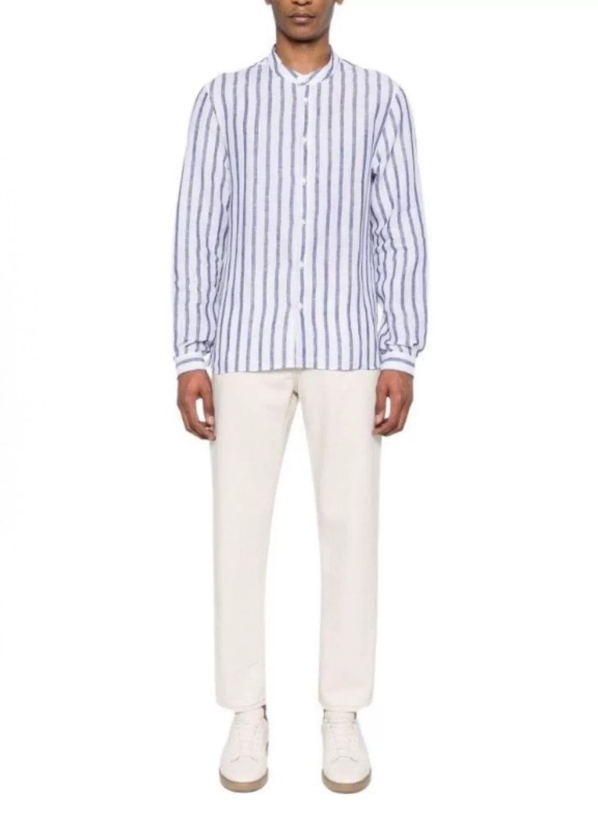 Brunello Cucinelli Brunello Cucinelli Striped Button-Up Shirt Size US L / EU 52-54 / 3 - 1 Thumbnail
