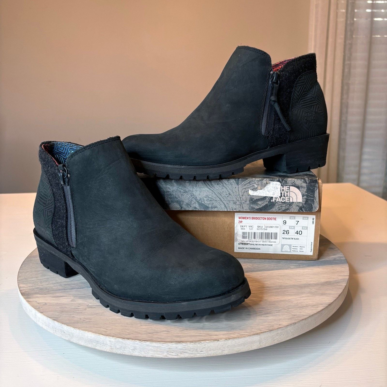 The North Face North Face Bridgeton Zip Black Leather Boots US Size 9 EU 40 Size US 9 / IT 39 - 1 Thumbnail