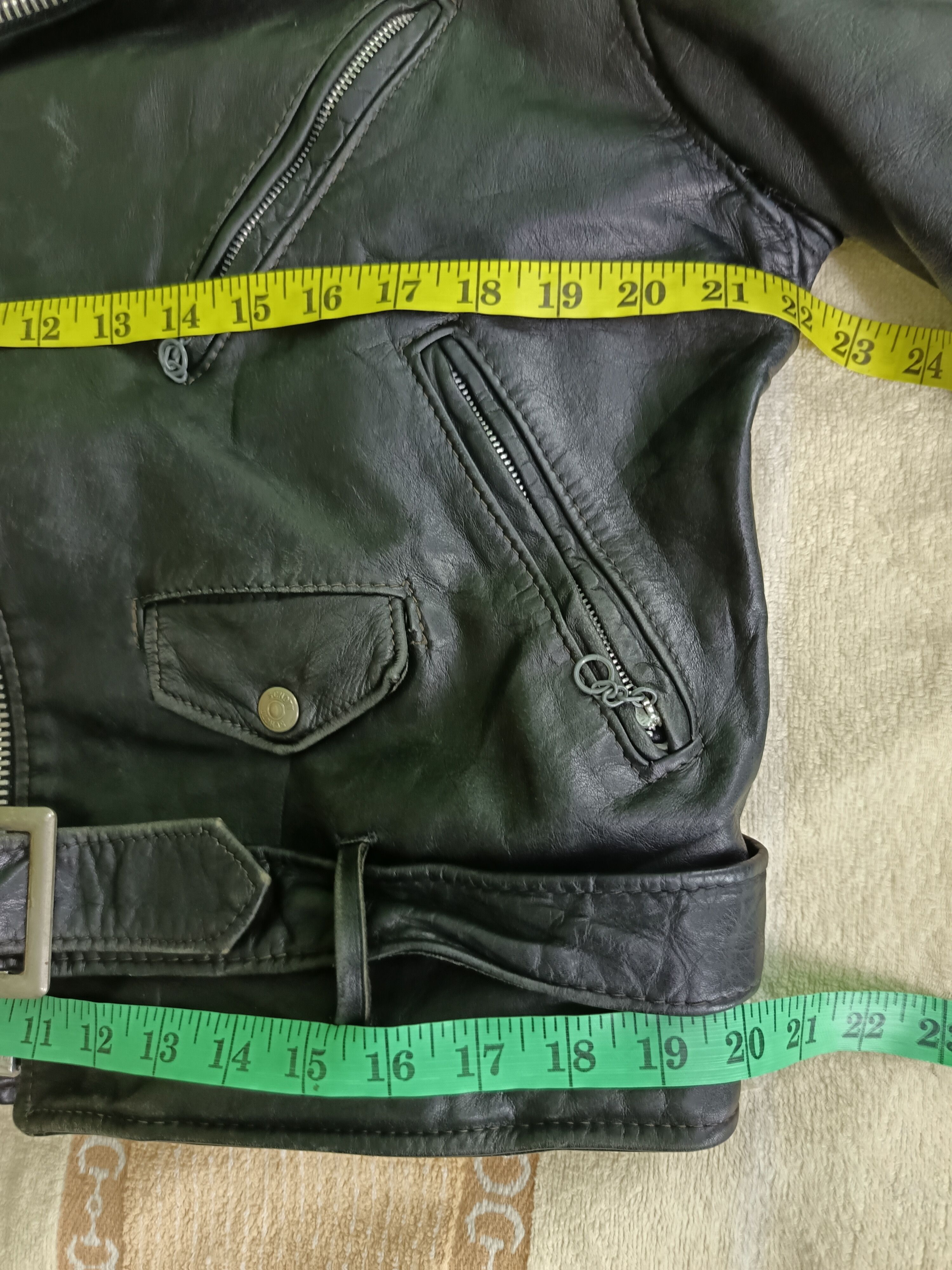 Schott × Vintage 80's Perfecto Schott Biker Leather Jacket Rare Size US M / EU 48-50 / 2 - 21 Thumbnail