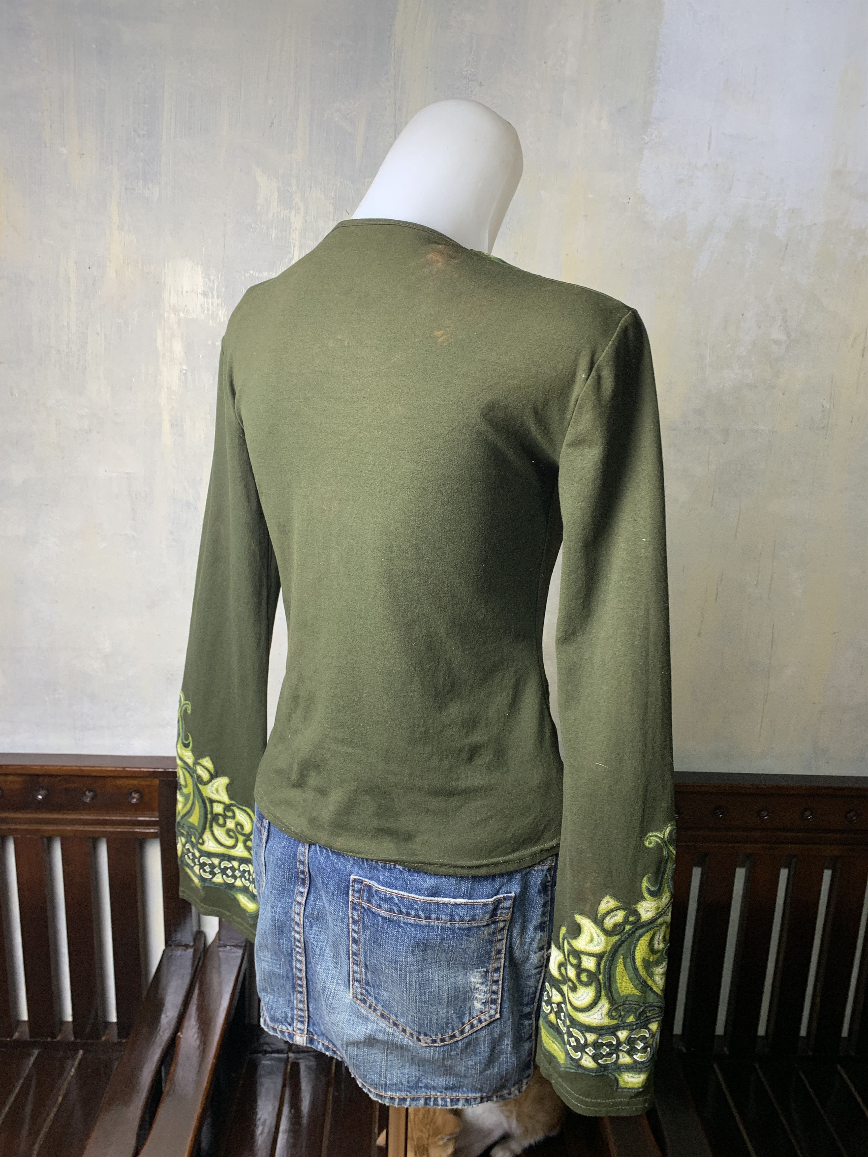 Morgan De Toi 2000s Morgan de Toi France Pine Bohemian Flared Canabis Top Size S / US 4 / IT 40 - 3 Thumbnail