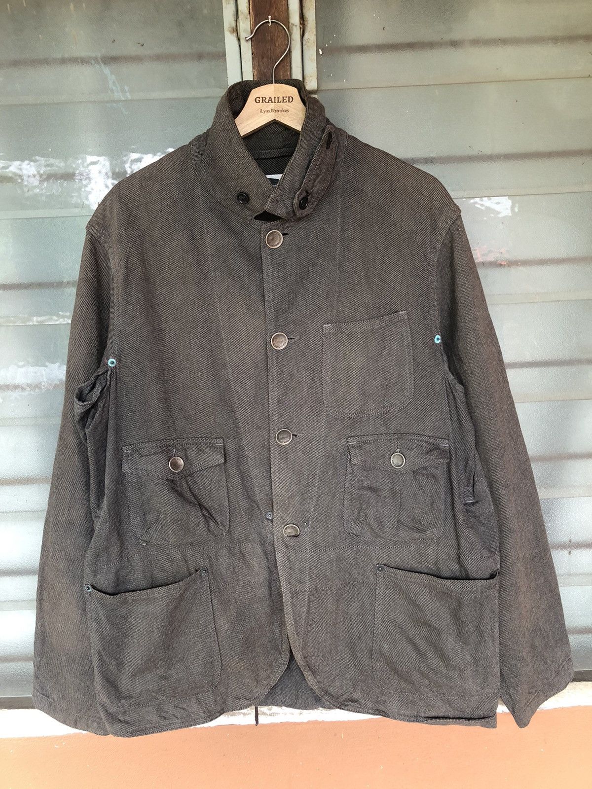 GARMENTS ENGINEERED striped denim jacket