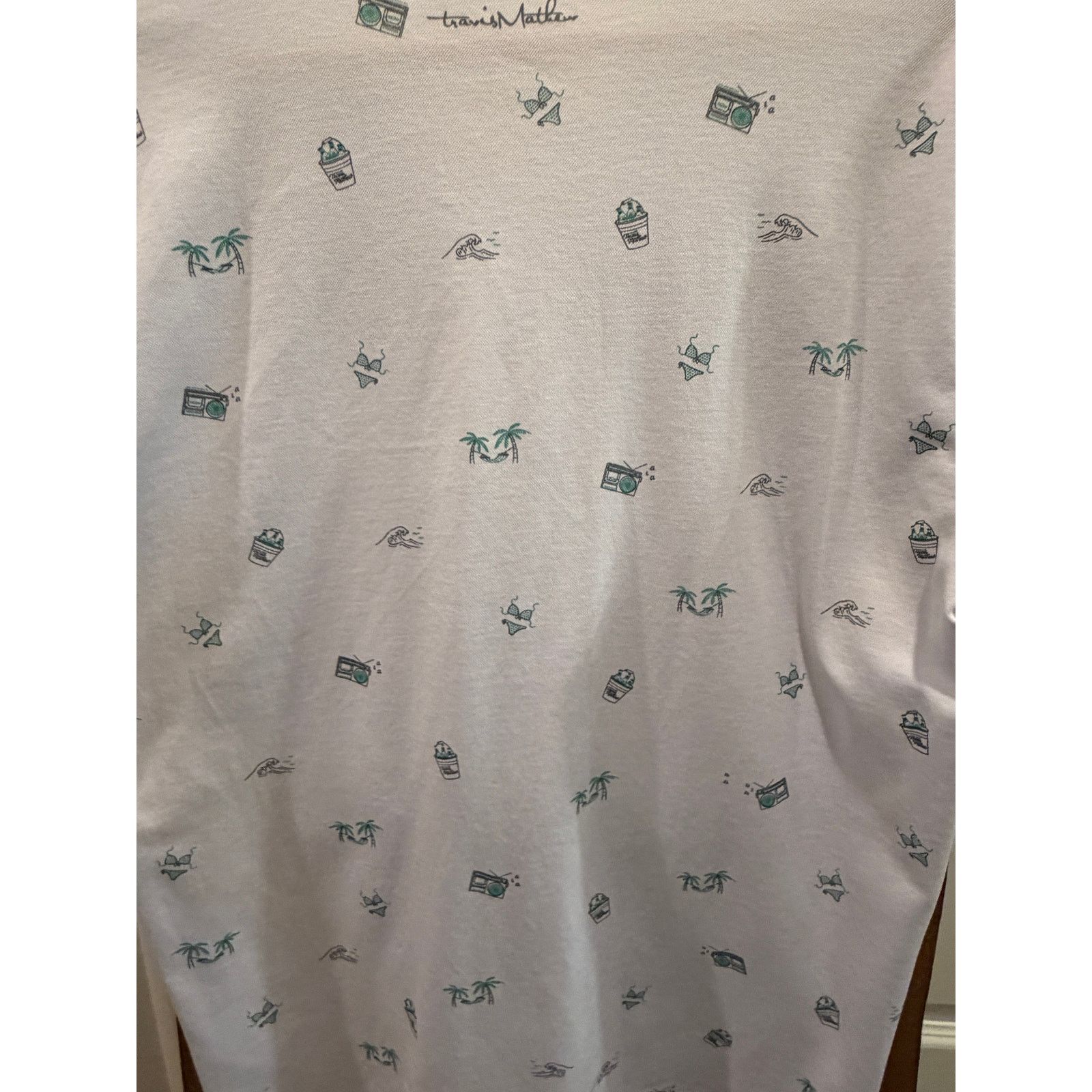 TravisMathew Travis Mathew White Golf Polo Shirt- Hawaiian/ beach Theme-M Size US M / EU 48-50 / 2 - 6 Thumbnail