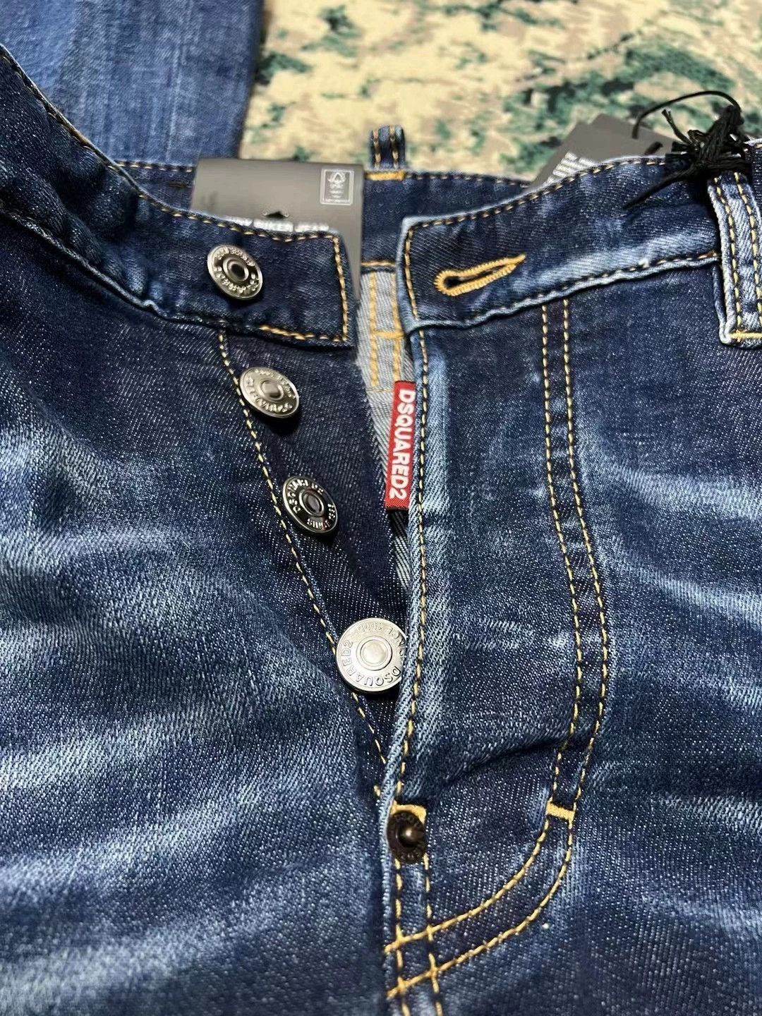 Dsquared2 Dsquared2 TIDY BIKER Blue Patched Slim 9L 44-46 Size US 28 / EU 44 - 3 Thumbnail