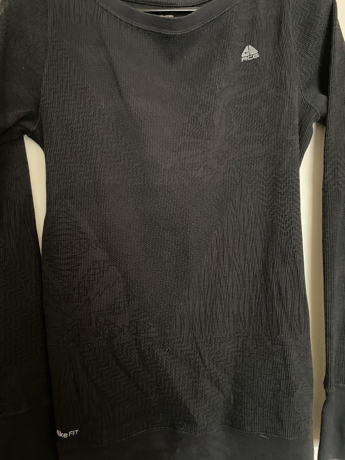 Nike × Nike ACG × Vintage Vintage Nike ACG Black Thermal Long sleeve Shirt Size US L / EU 52-54 / 3 - 8 Thumbnail