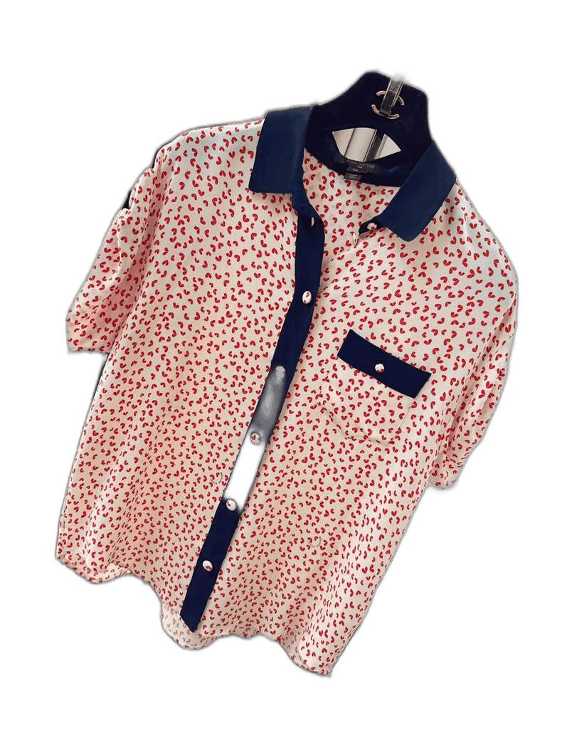 Louis Vuitton Louis Vuitton Heart Pattern Short Sleeve Shirt Size M / US 6-8 / IT 42-44 - 1 Thumbnail