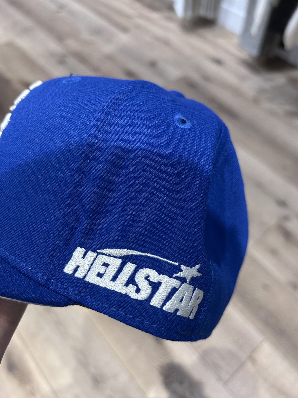 HELLSTAR Hellstar Baseball Fitted Hat Blue Size 7 3/4 Size 28 - 2 Thumbnail