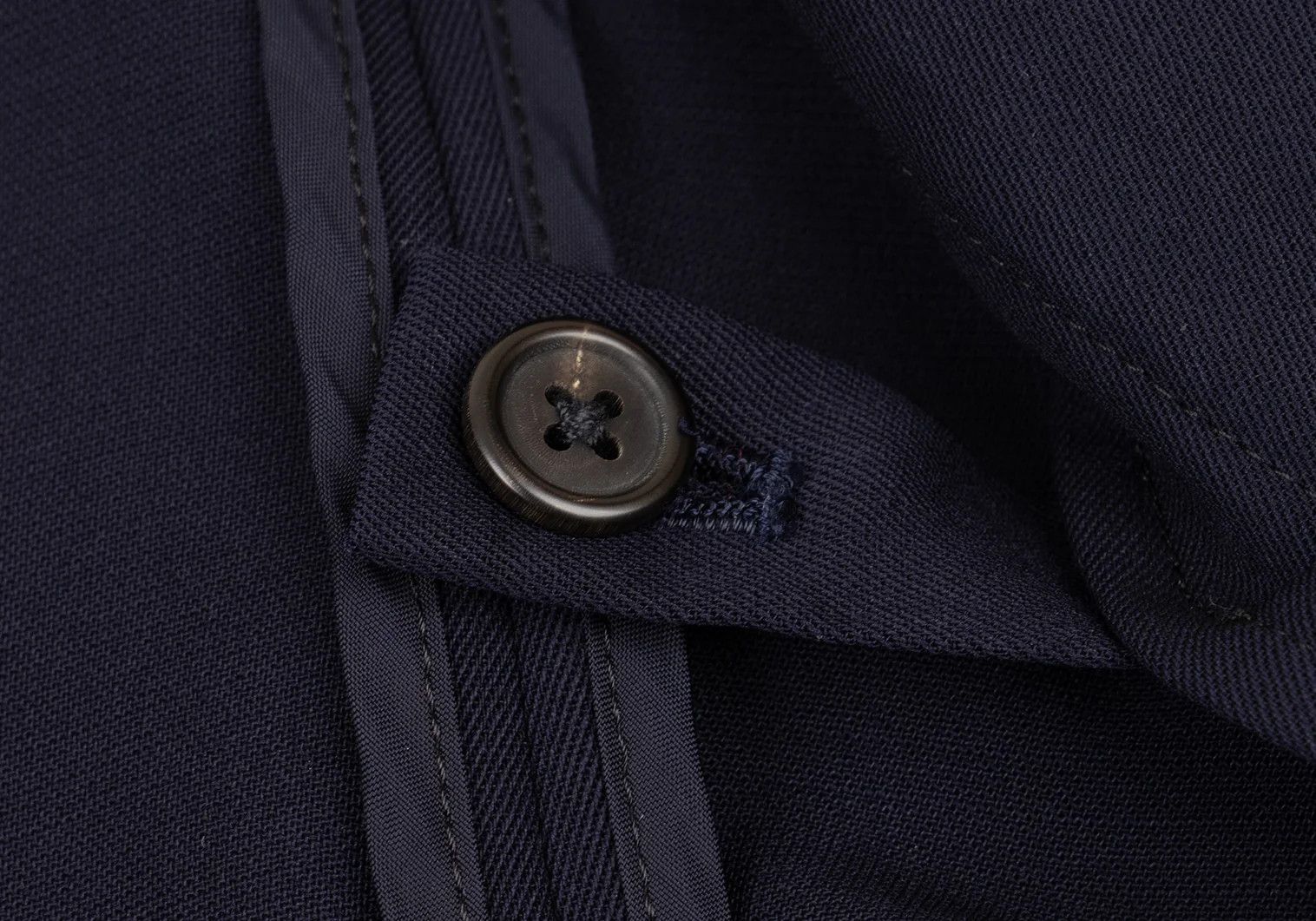 Yohji Yamamoto Yohji Yamamoto Wool Gabardine Jacket Navy M Size US M / EU 48-50 / 2 - 16 Thumbnail