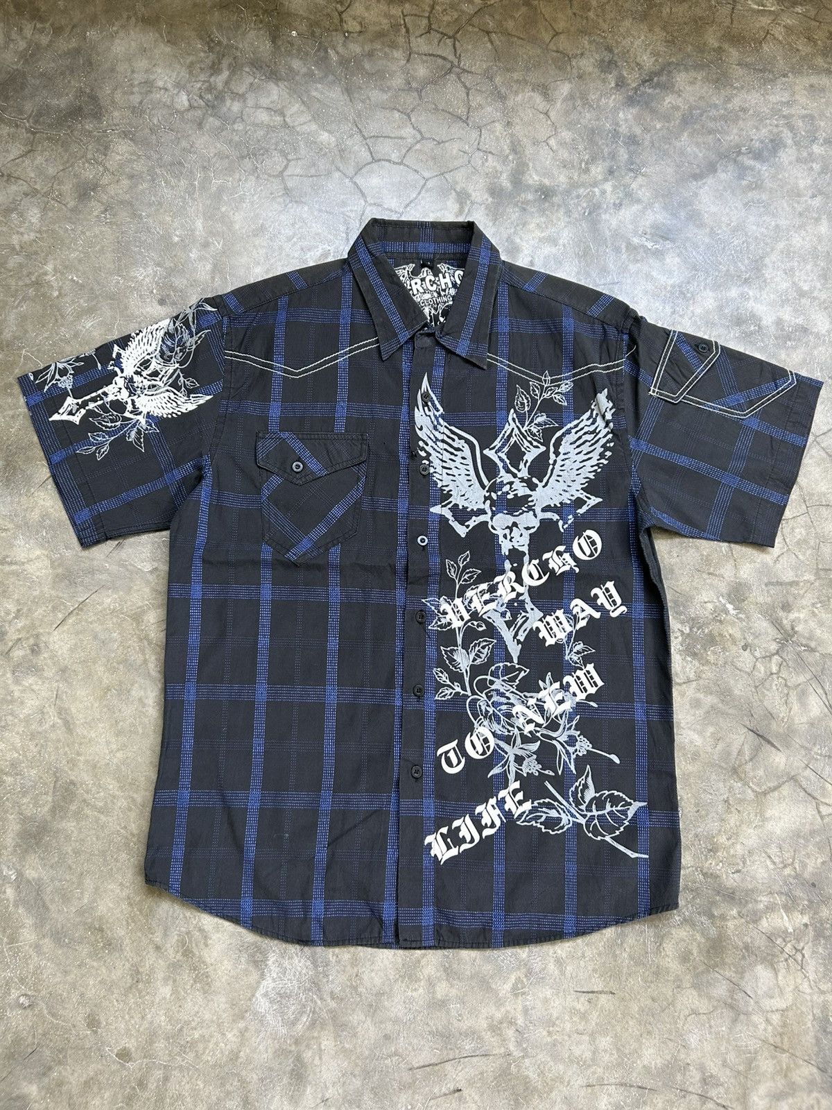 Japanese Brand 2000s Vercho Japan Punk Style Shirt Size US M / EU 48-50 / 2 - 1 Thumbnail