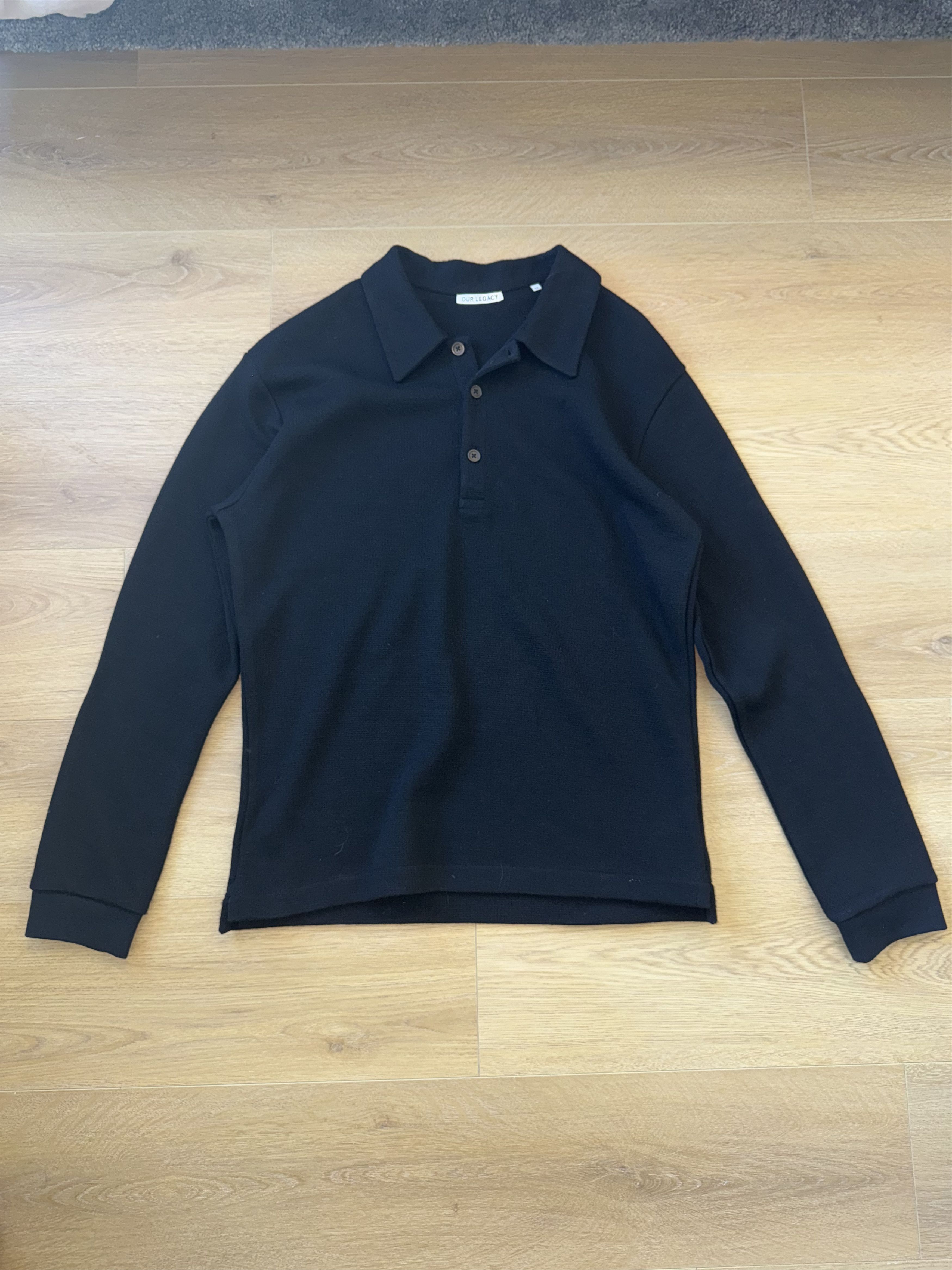 Our Legacy Our Legacy Ile Piquet Black Pseudo Knit Size US L / EU 52-54 / 3 - 1 Thumbnail