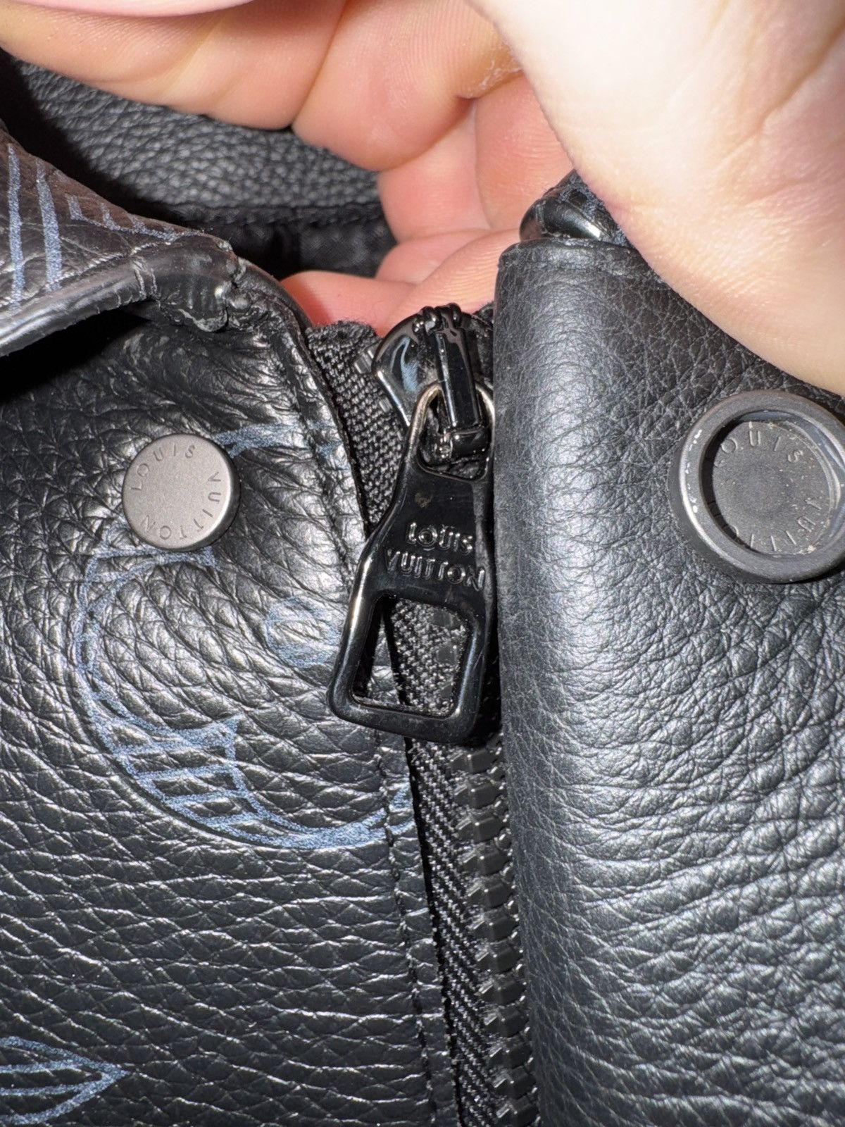 Louis Vuitton Louis Vuitton leather moto jacket shadow monogram Size US L / EU 52-54 / 3 - 4 Thumbnail