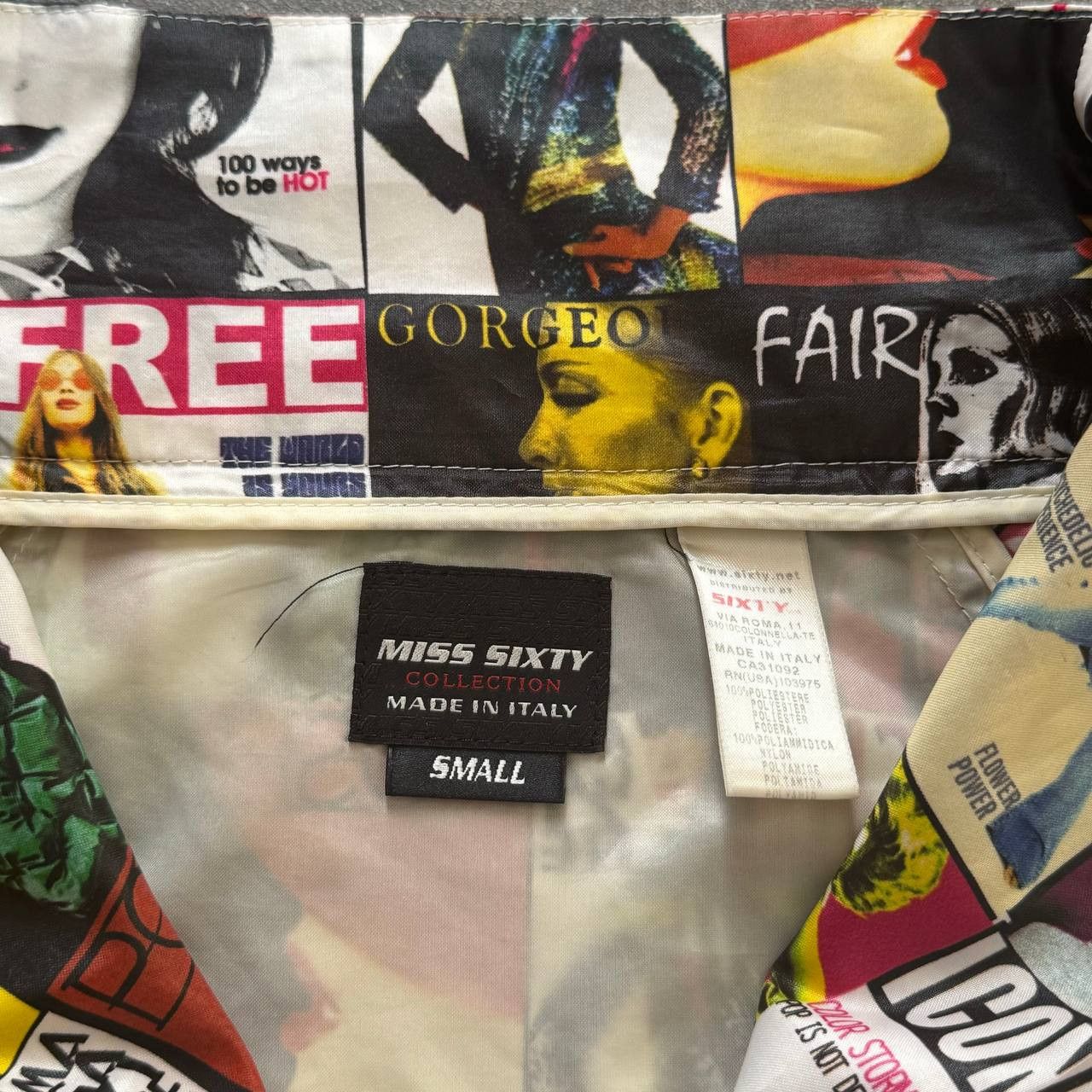 Miss Sixty Miss Sixty Y2K Retro Magazine Printed Light Jacket Size S / US 4 / IT 40 - 12 Thumbnail