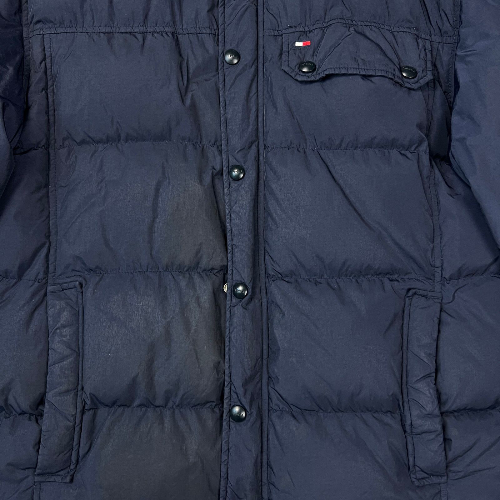 Tommy Hilfiger × Vintage Vintage 90s Tommy Hilfiger Jacket XL Flag Zip Puffer Bomber Size US XL / EU 56 / 4 - 3 Thumbnail