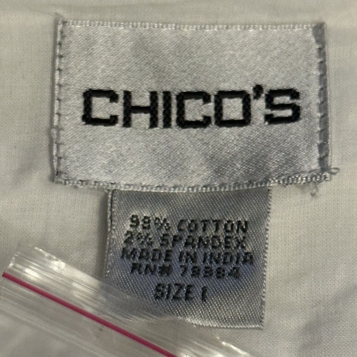 Chicos Chico’s white embellished silver medallion denim jacket Size M / US 6-8 / IT 42-44 - 5 Thumbnail