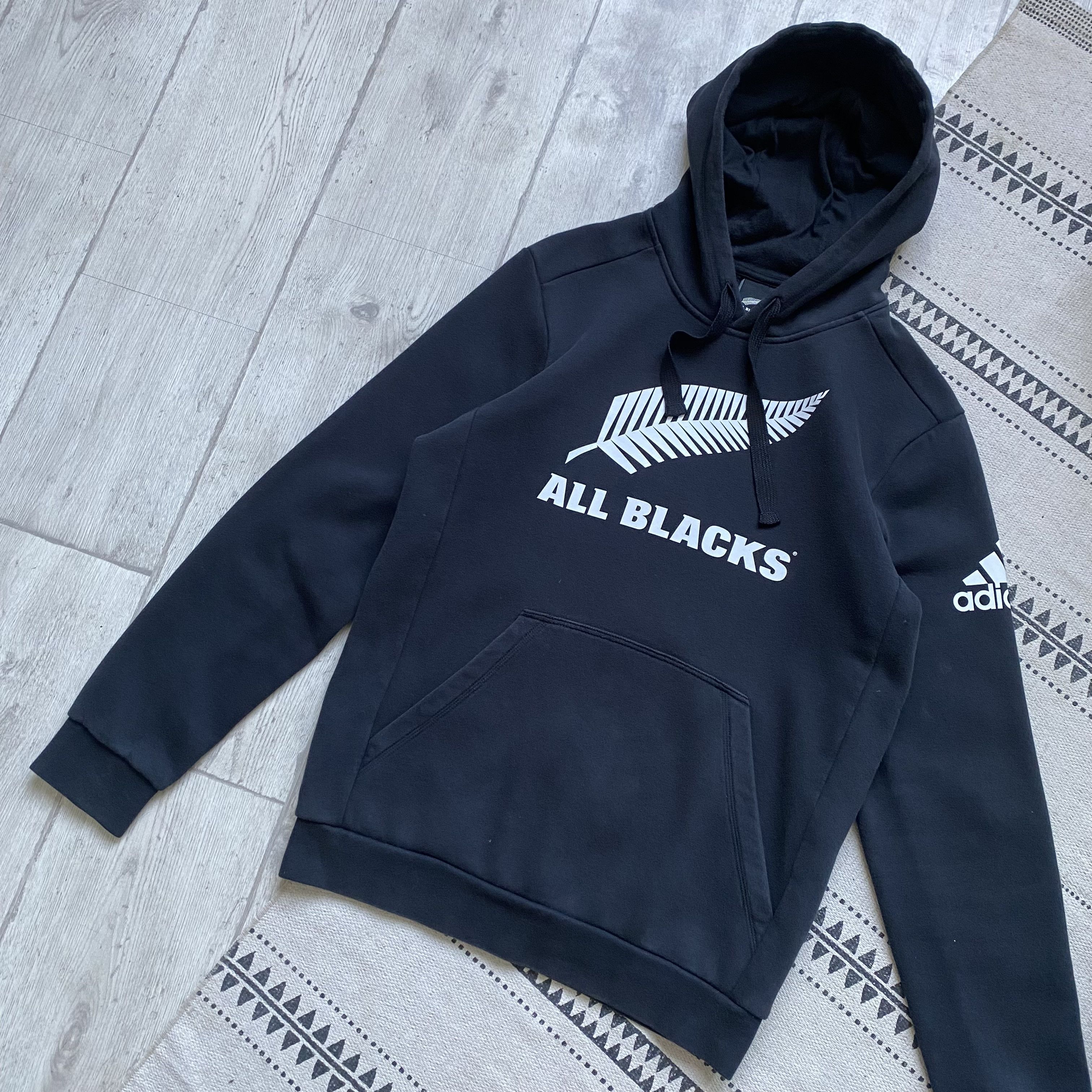 Adidas 🏈 Blockore ALL Black New Zealand rugby Hoodie Nike Drill Size US S / EU 44-46 / 1 - 6 Thumbnail