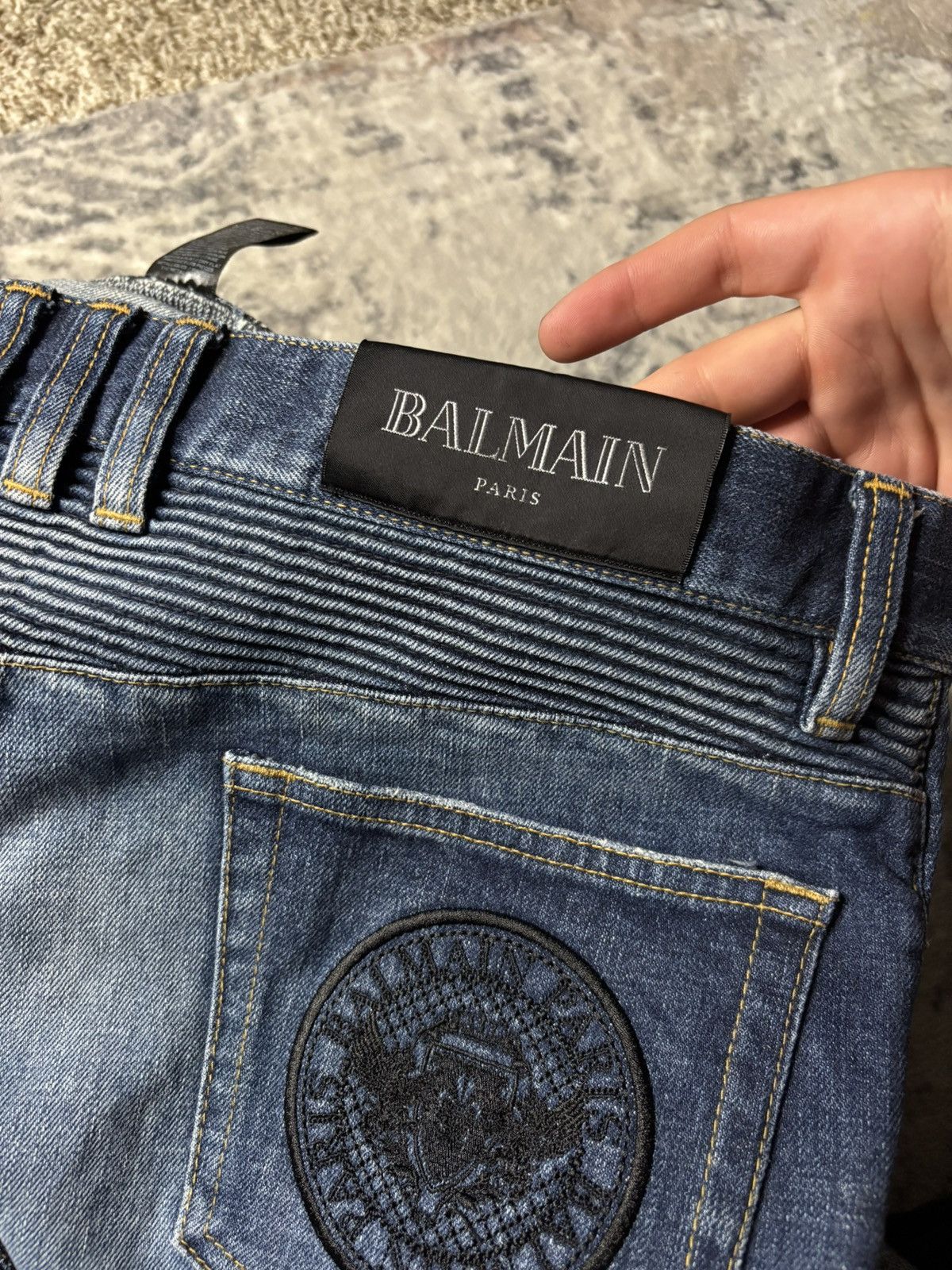 Balmain Balmain Selvedge Moto Biker Denim Size US 30 / EU 46 - 3 Thumbnail