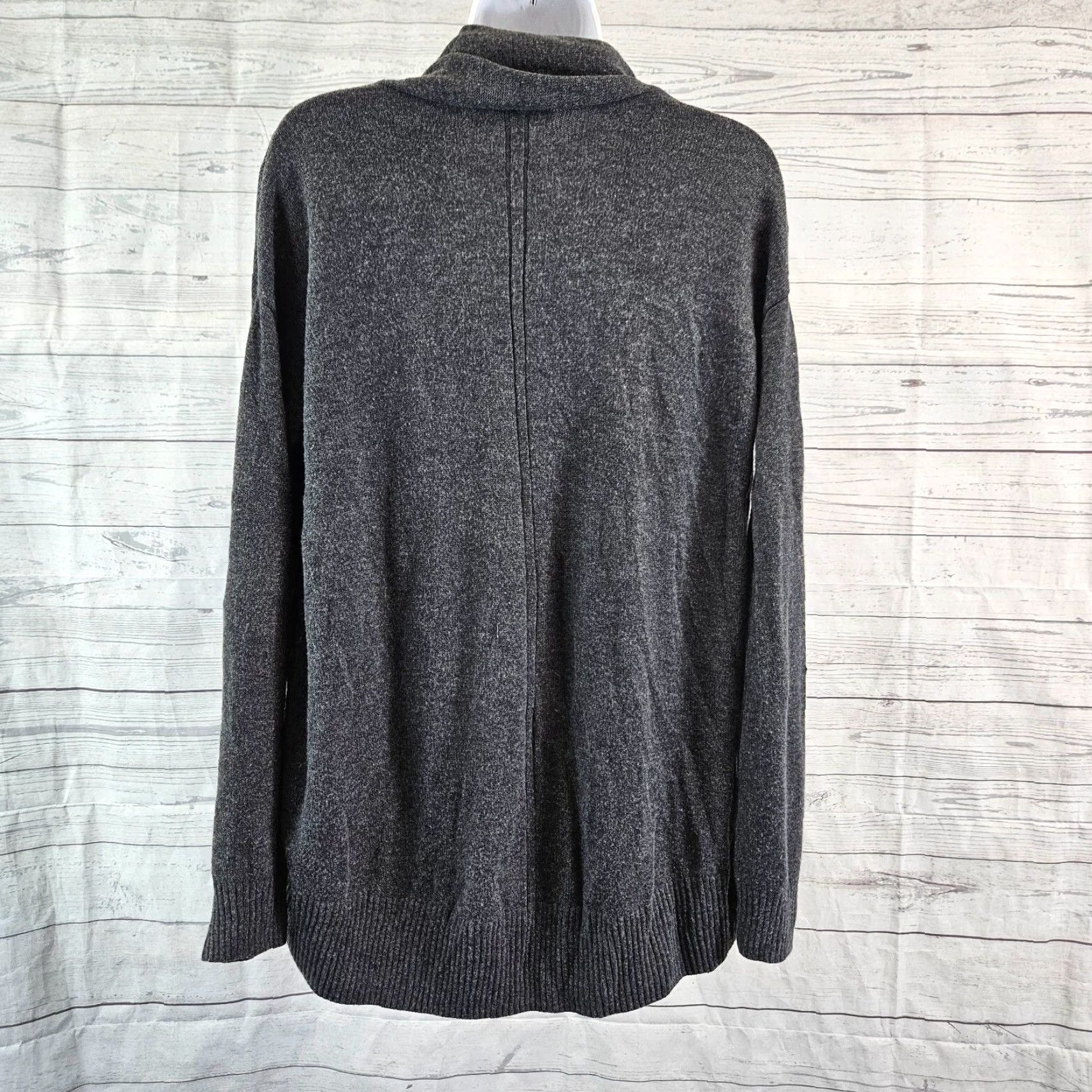 Banana Republic VINTAGE Banana Republic Womens Cardigan Sz Medium Gray Zipper Detail Open Front Viscose Size M / US 6-8 / IT 42-44 - 5 Thumbnail