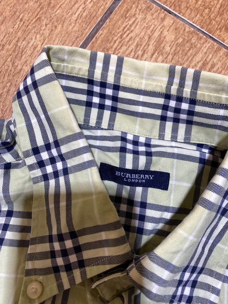 Burberry Burberry London Mens Dress Shirt Plaid Cotton Button Size US XXL / EU 58 / 5 - 2 Thumbnail