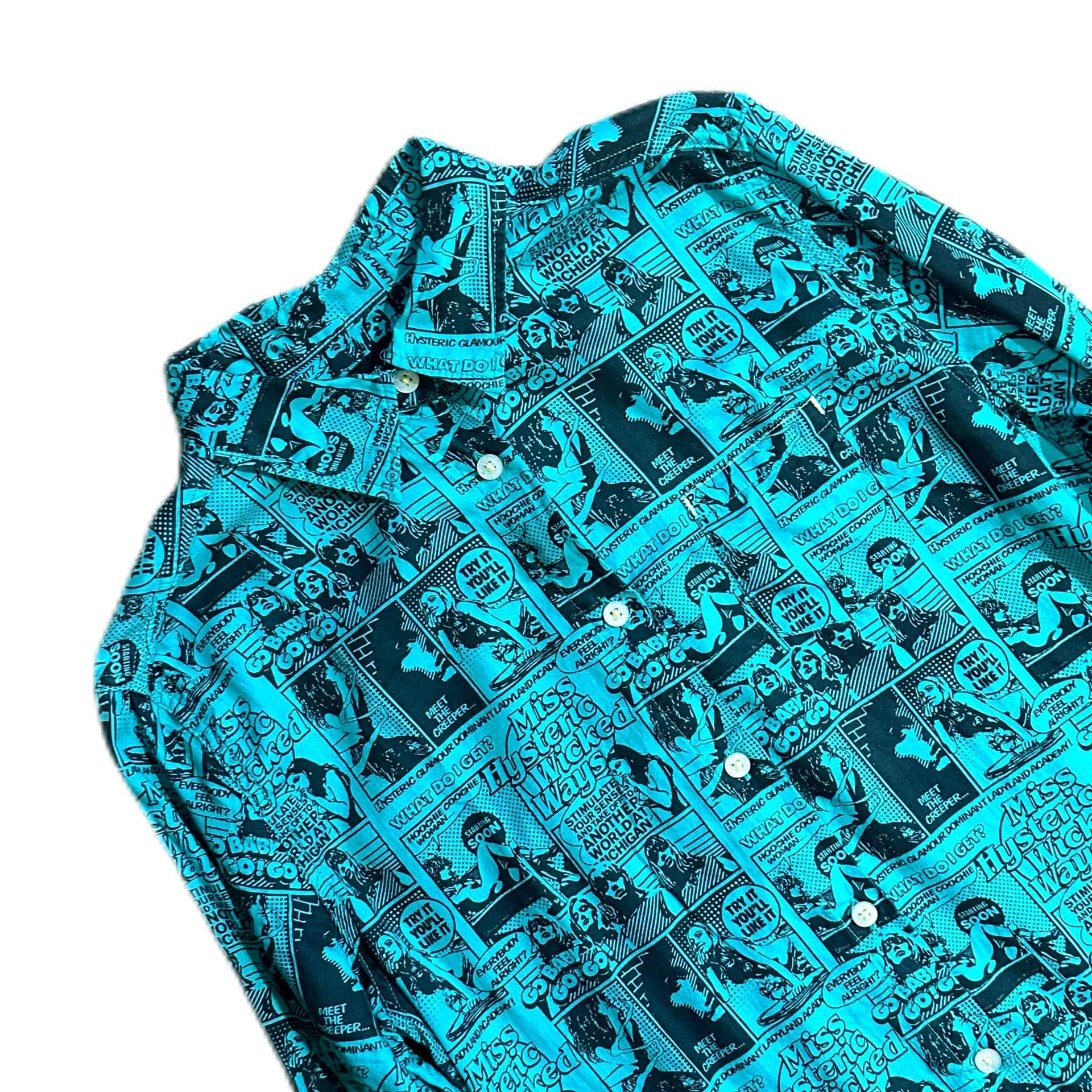 Hysteric Glamour HYSTERIC GLAMOUR F Comic Print Portrait Shirt JPN Size ONE SIZE - 2 Thumbnail