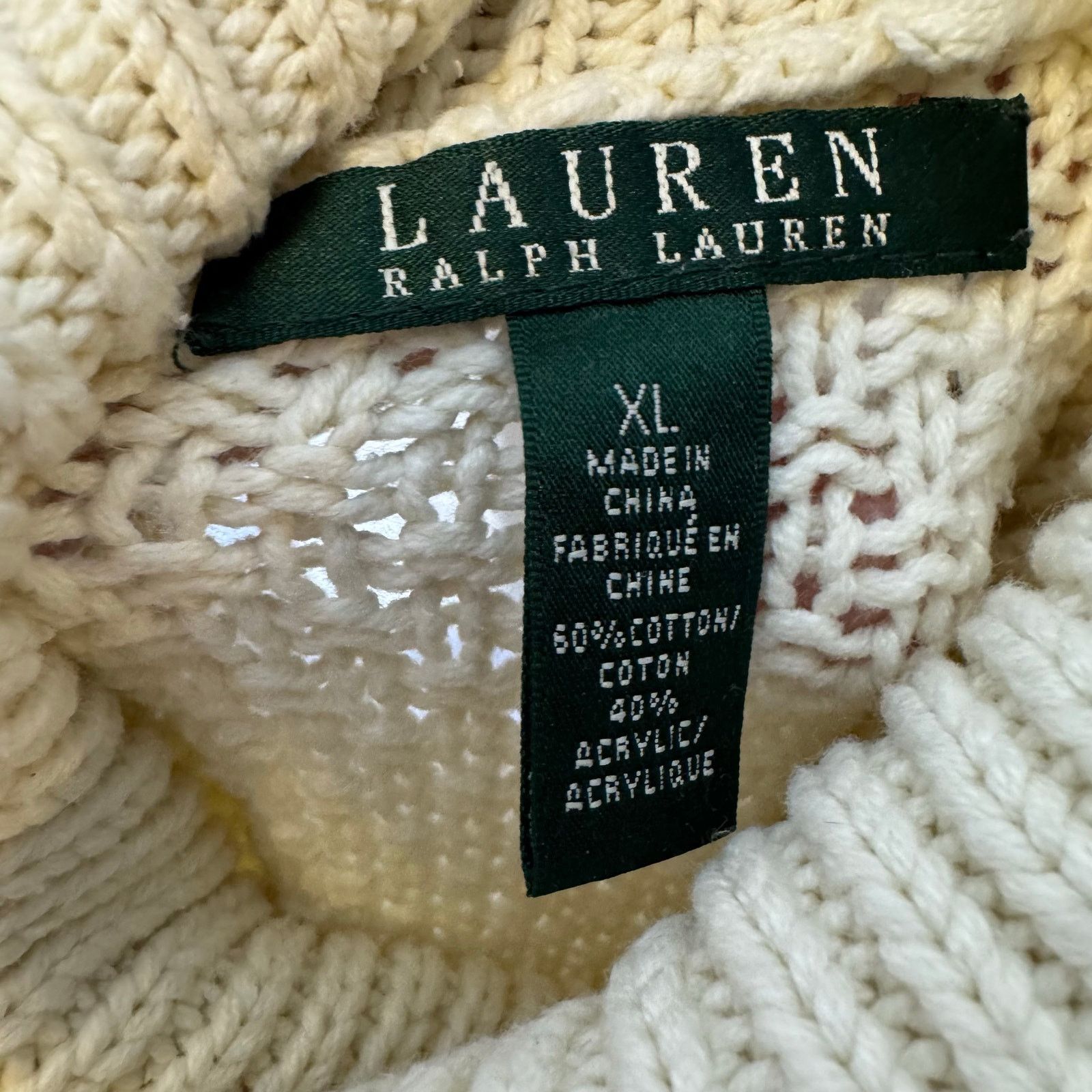 Lauren Ralph Lauren Lauren Ralph Lauren Cable Turtleneck XL Size XL / US 12-14 / IT 48-50 - 6 Thumbnail