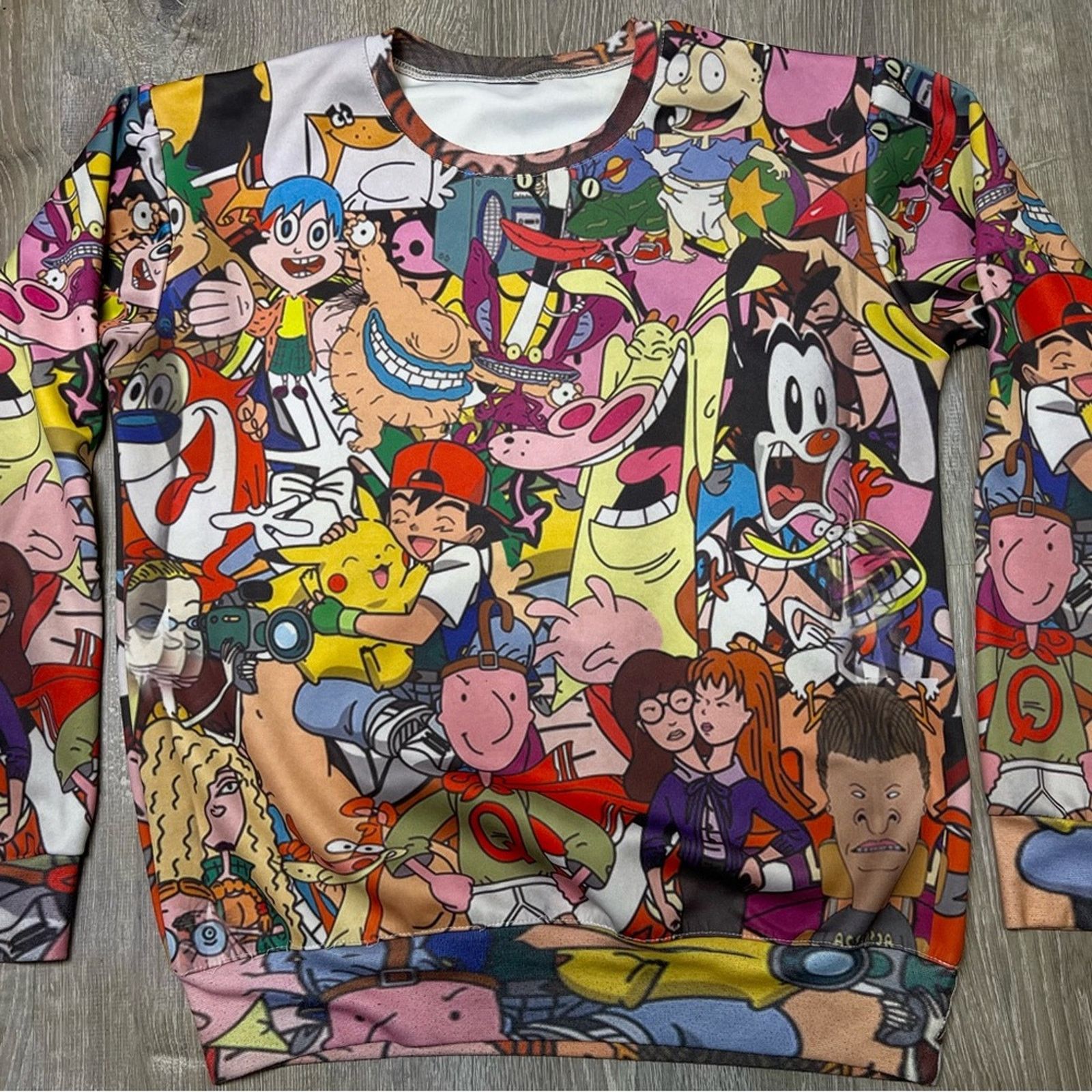 Nickelodeon RARE 90's Cartoon Characters Crewneck Sweater Kids XL Size US XL / EU 56 / 4 - 2 Thumbnail