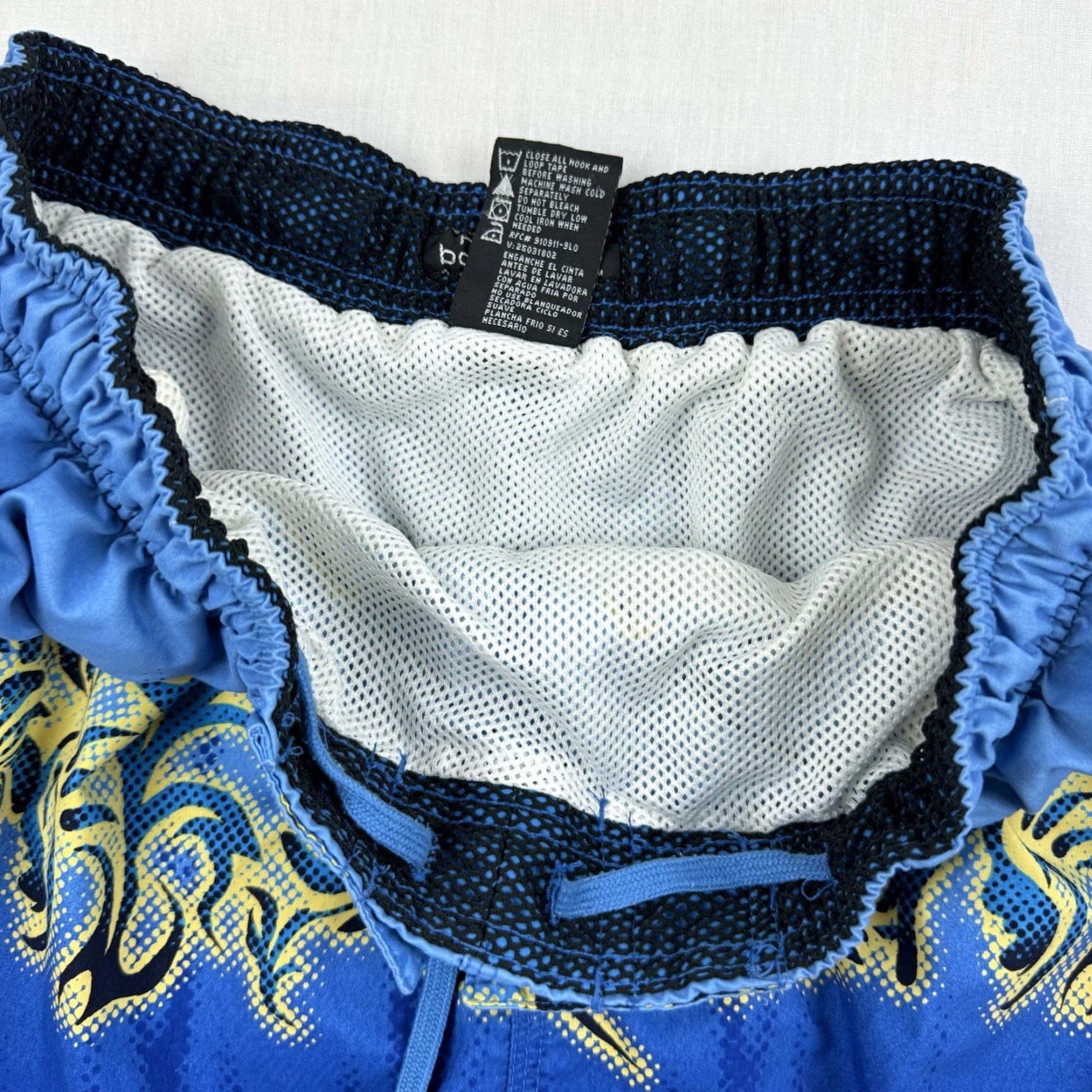 Vintage VINTAGE No Boundaries Swim Trunks Men M Blue Tribal Grunge Y2K Baggy Size US 31 - 4 Thumbnail
