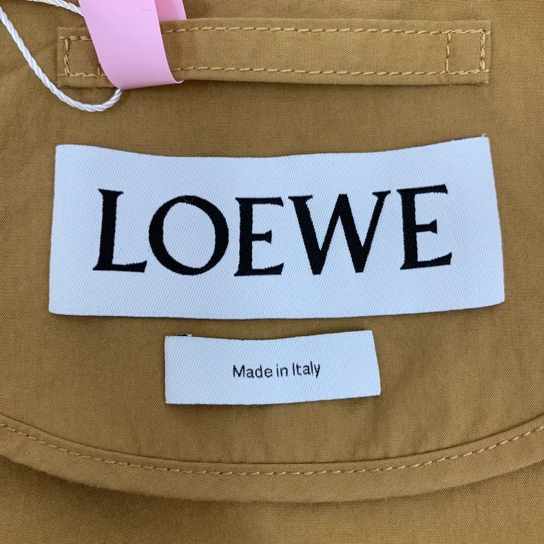 Loewe Loewe Brown logo leather cotton hooded zipper long sleeve Size L / US 10 / IT 46 - 5 Thumbnail