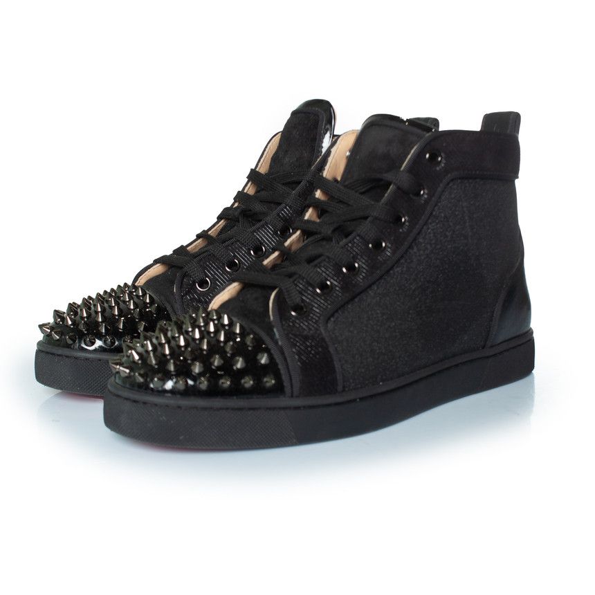 Christian Louboutin Christian Louboutin, glitter high top spike trainers Size US 7.5 / EU 40-41 - 1 Thumbnail