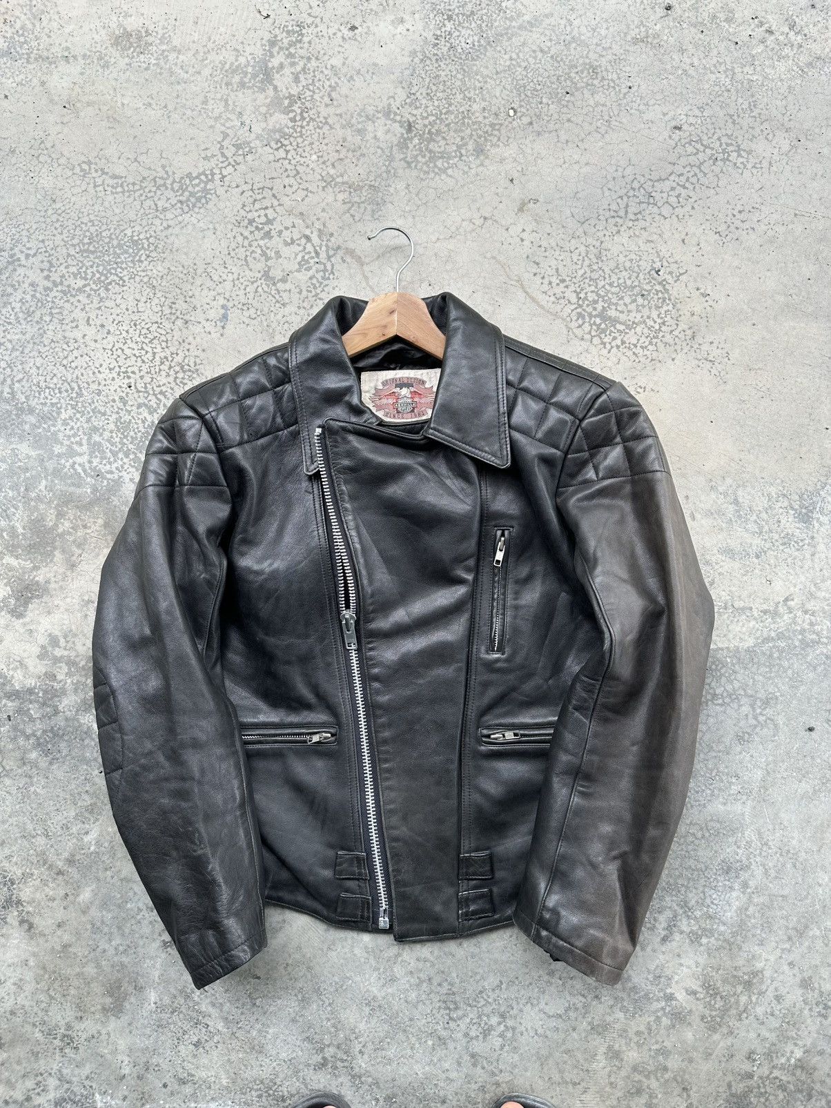 Vintage 👹Vintage Ashville Motor Double Collar Leather Jacket Size US S / EU 44-46 / 1 - 7 Thumbnail