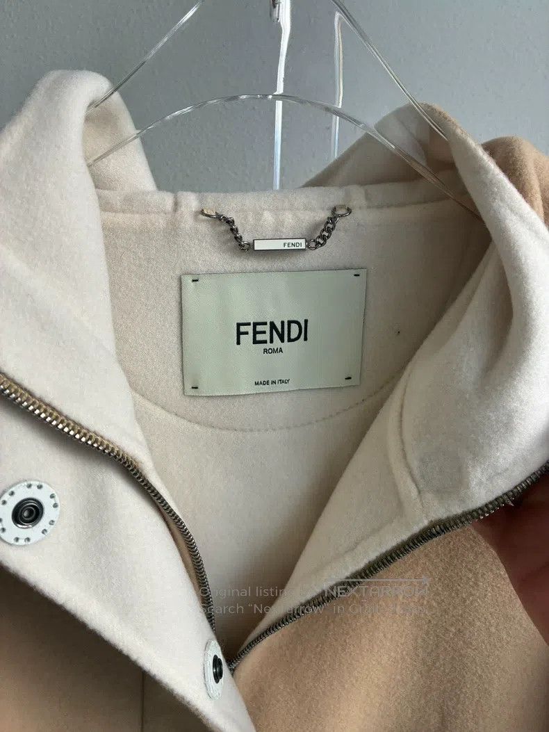 Fendi Fendi Beige Wool Hooded Jacket Size XXS / US 00 / IT 34 - 4 Thumbnail