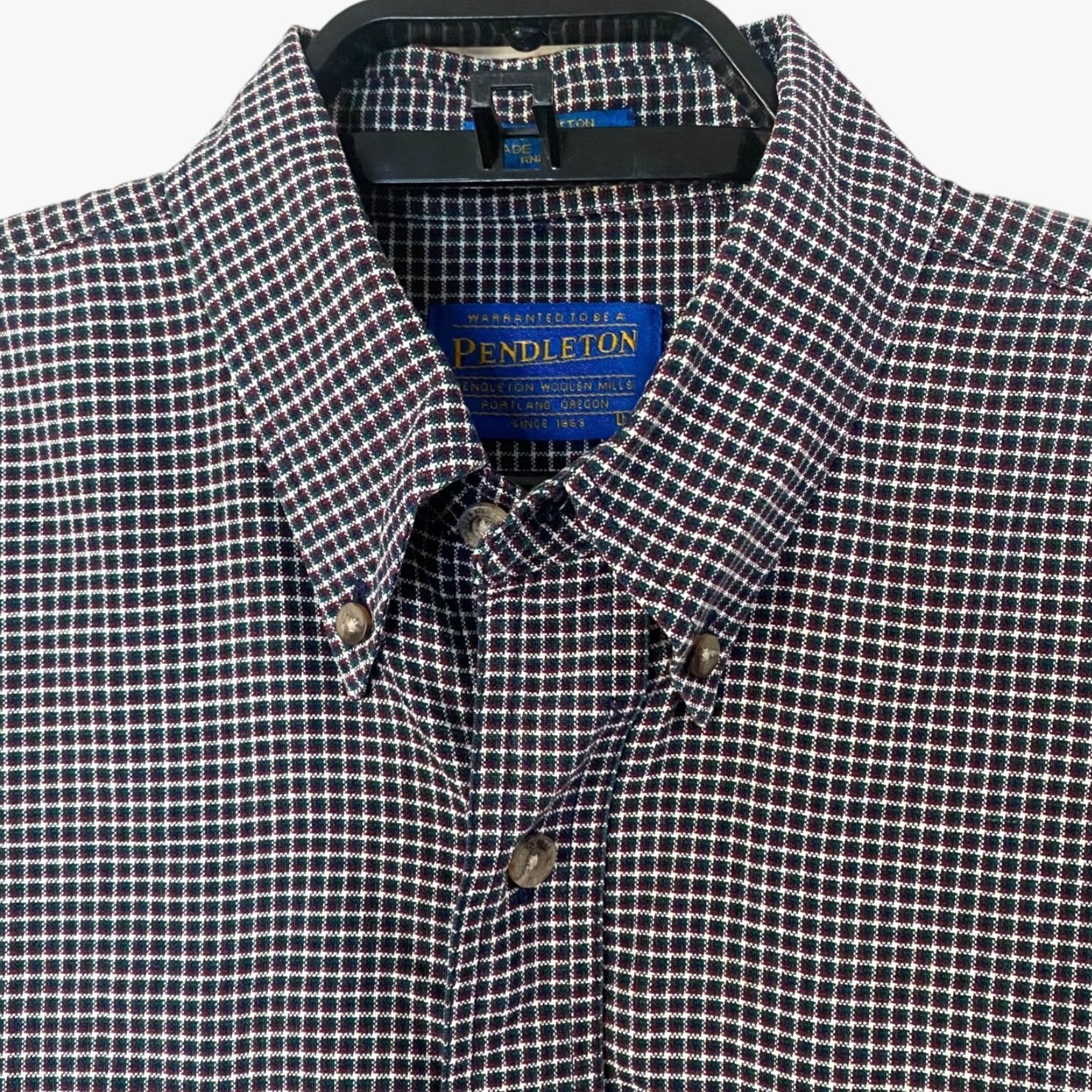 Pendleton Pendleton Button-Down Shirt Green Purple Micro Check Men Medium Size M Casual Shirt Mens Button-Up Size US M / EU 48-50 / 2 - 5 Thumbnail