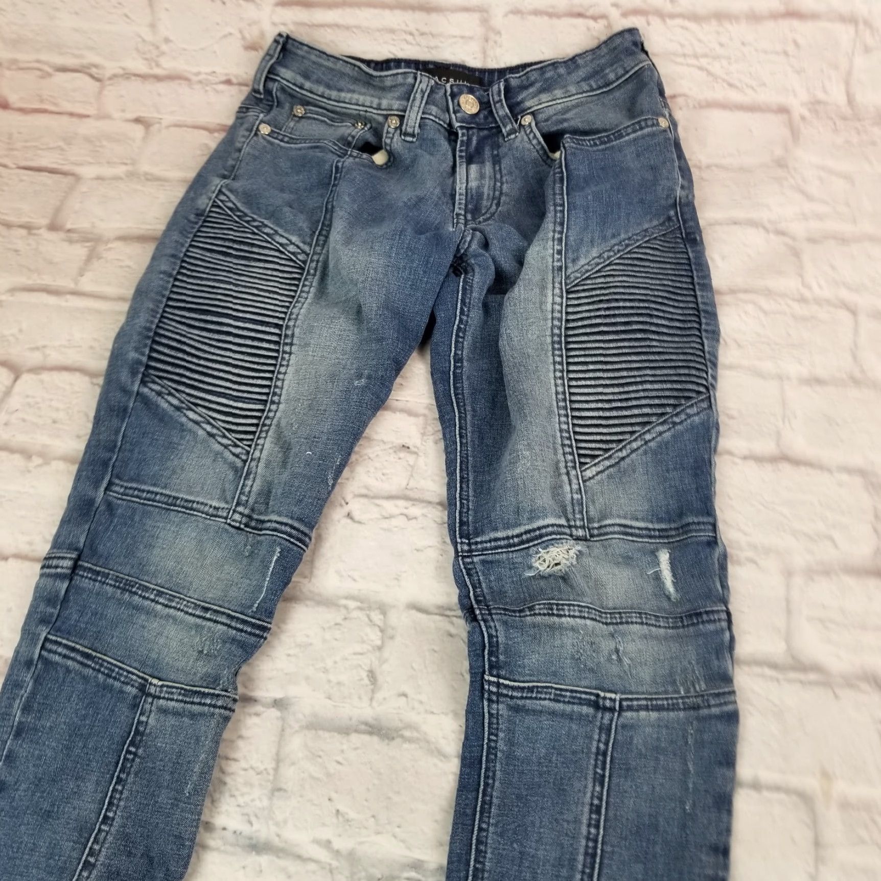Pacsun Pacsun Mens Vertical Stretch Stacked Skinny Jeans Distressed 28 X 30 Denim Size US 28 / EU 44 - 5 Thumbnail