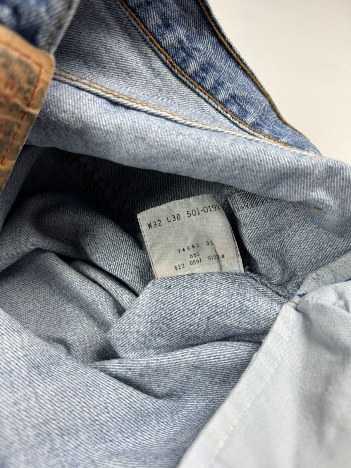 Levi's 90’s Distressed Levi’s 501 Washed Blue Jeans Pants Made USA Size US 32 / EU 48 - 12 Thumbnail