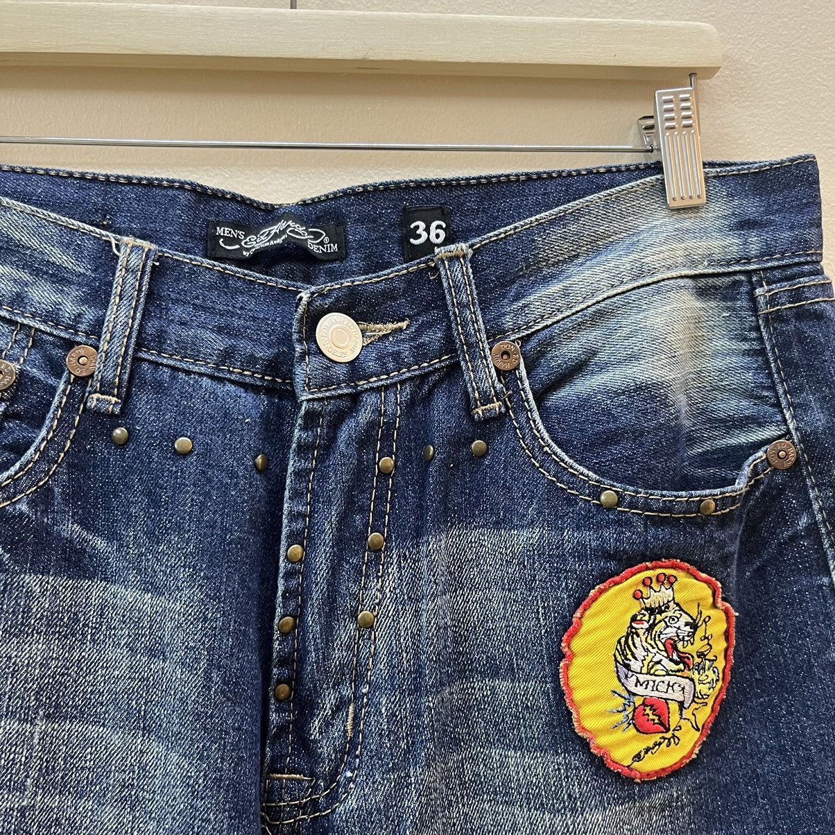 Christian Audigier × Ed Hardy × Von Dutch Vintage Y2k Ed Hardy Embroided and patches Jeans Size US 34 / EU 50 - 8 Thumbnail